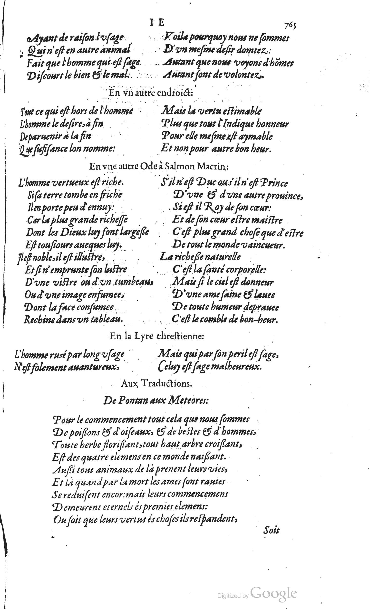 1585 - Barthélemy Honorat - Bibliothèques françaises - BSB Munich