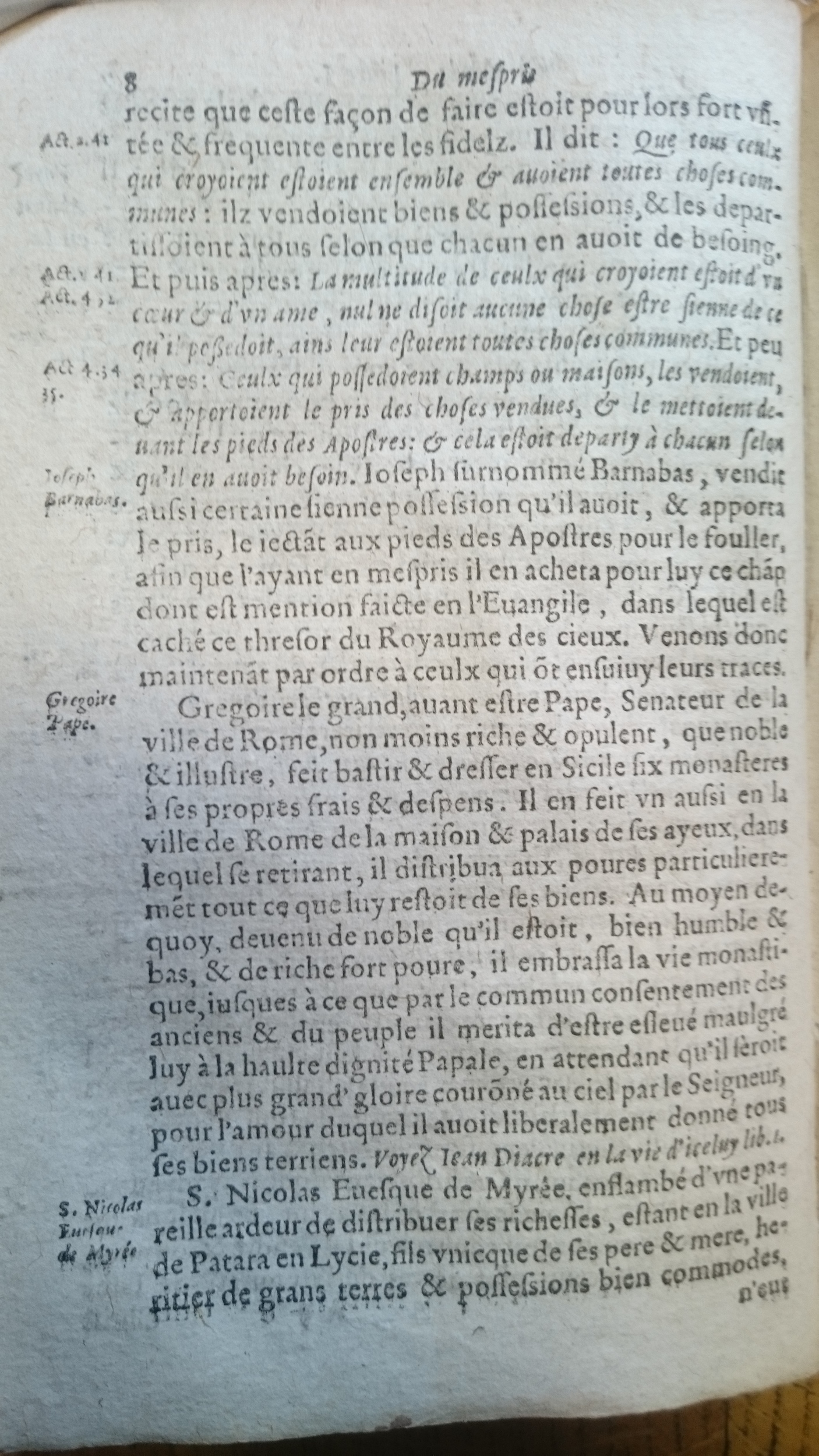 1596 - Jean Bogart - Trésor des faits et dits mémorables des hommes saints et illustres - Douai Quincy