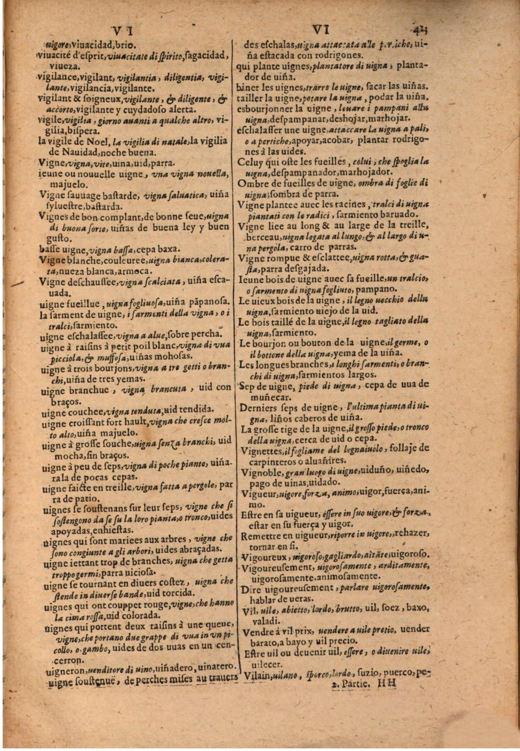 1616 - Pierre de la Rovière - Trésor des trois langues (Seconde partie) - BSB Munich