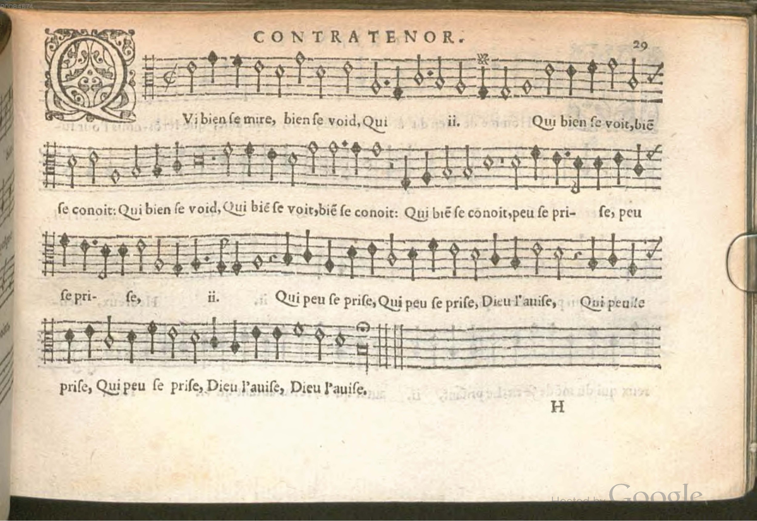 1576 - [Pierre de Saint-André] - Trésor de musique d’Orlande de Lassus Contratenor - BSB Munich