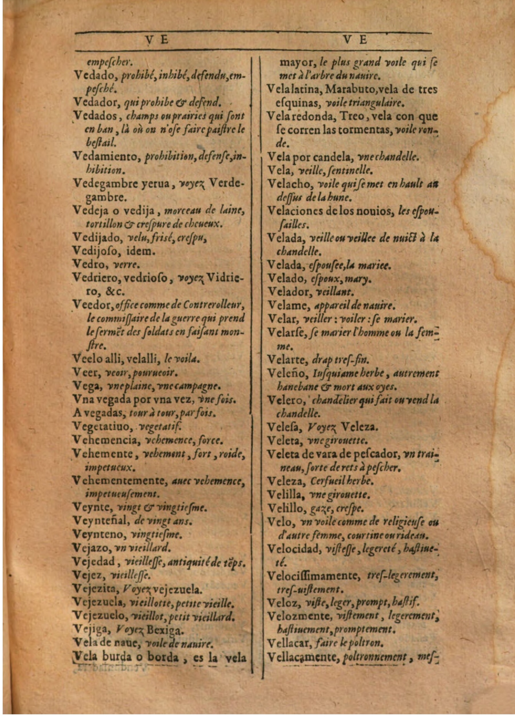 1607 - Marc Orry - Trésor des deux langues espagnole et française (Première partie) - BSB Munich 1607 - Marc Orry - Trésor des deux langues espagnole et française (Première partie) - BSB Munich