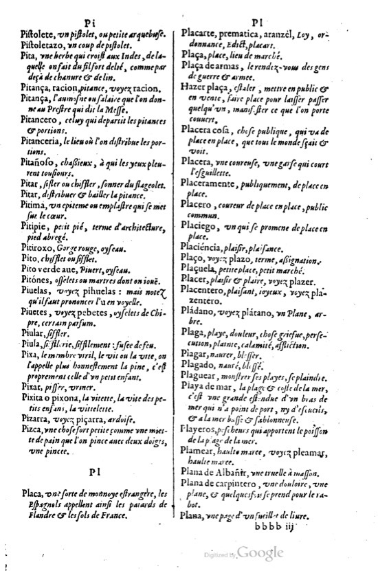 1621 - Adrian Tiffaine - Trésor des deux langues espagnole et française - BM Lyon