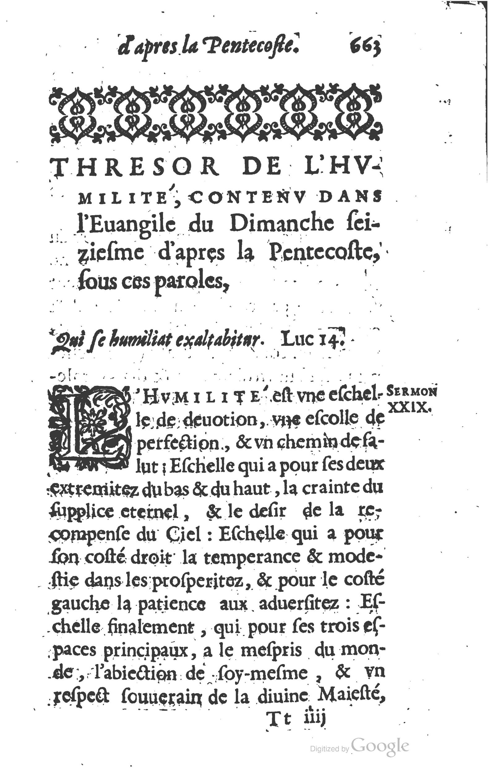 1629 - Manassés de Préaulx - Sermons ou Trésors de la piété chrétienne - BM Lyon