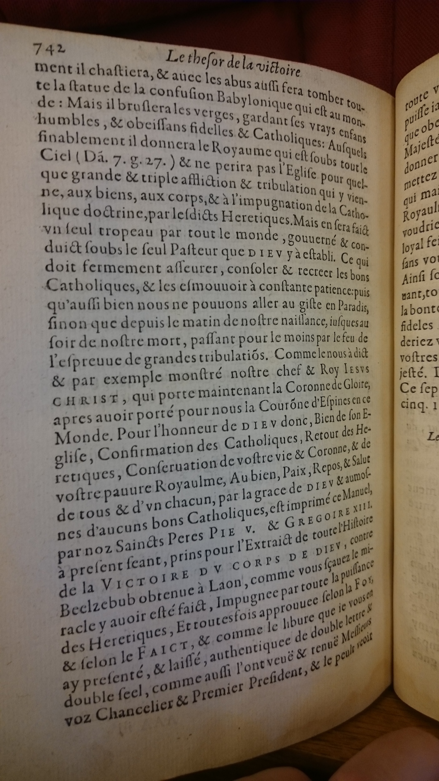 1578 - Nicolas Chesneau - Trésor et entière histoire de la triomphante victoire du corps de Dieu sur l’esprit malin - BM Lyon 1578 - Nicolas Chesneau - Trésor et entière histoire de la triomphante victoire du corps de Dieu sur l’esprit malin - BM Lyon