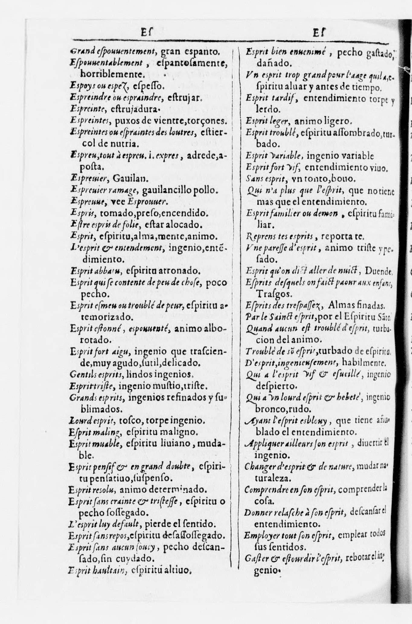 1616 - Veuve Marc Orry - Trésor des deux langues espagnole et française (Seconde partie) - BnF