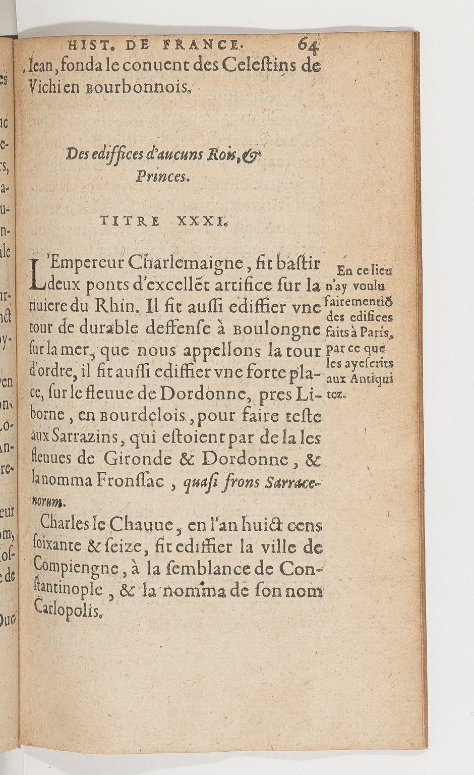 1583 - Galiot Corrozet - Trésor des histoires de France - BnF