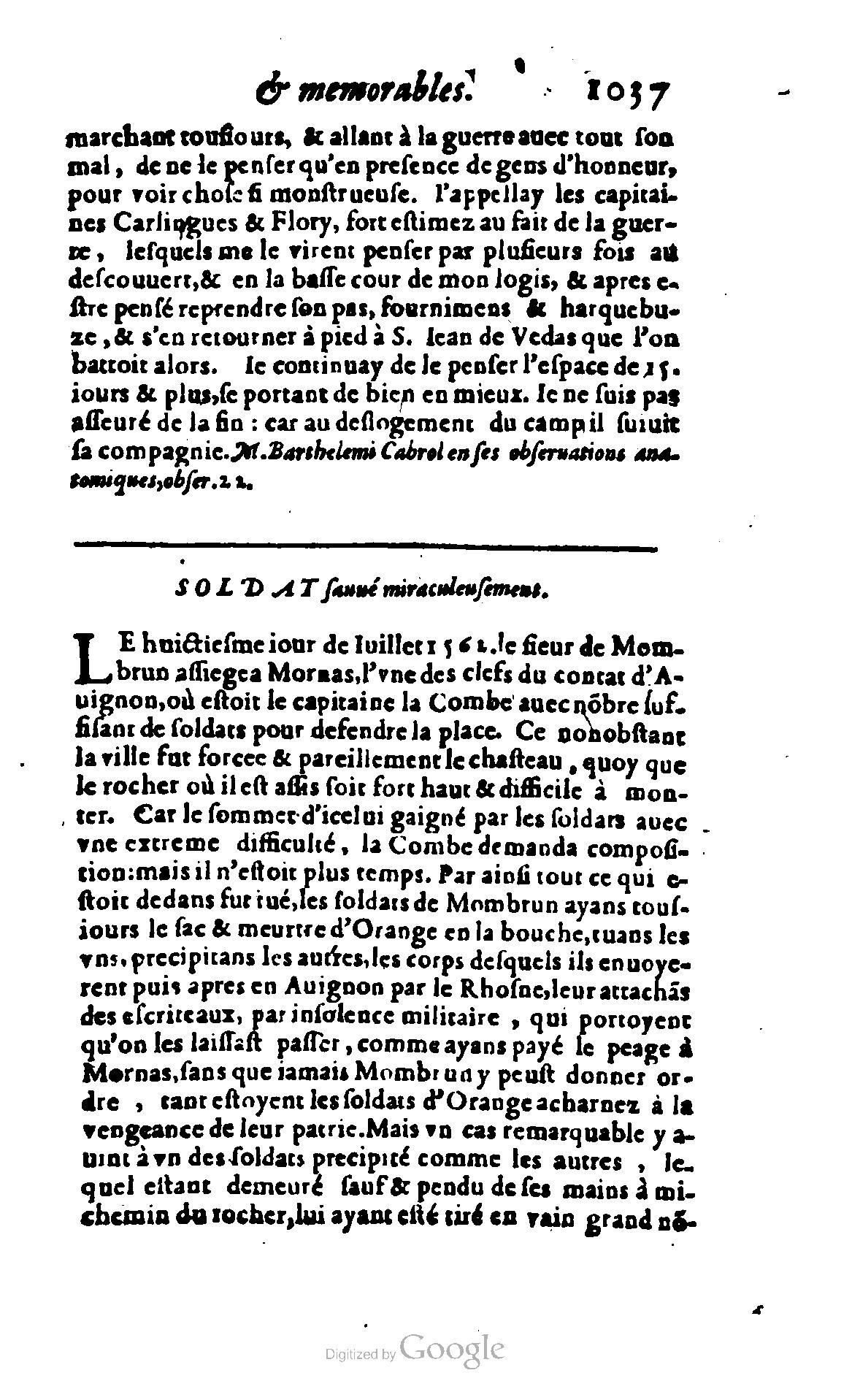 1620 - Samuel Crespin - Trésor d’histoires admirables et mémorables - BCU Lausanne
