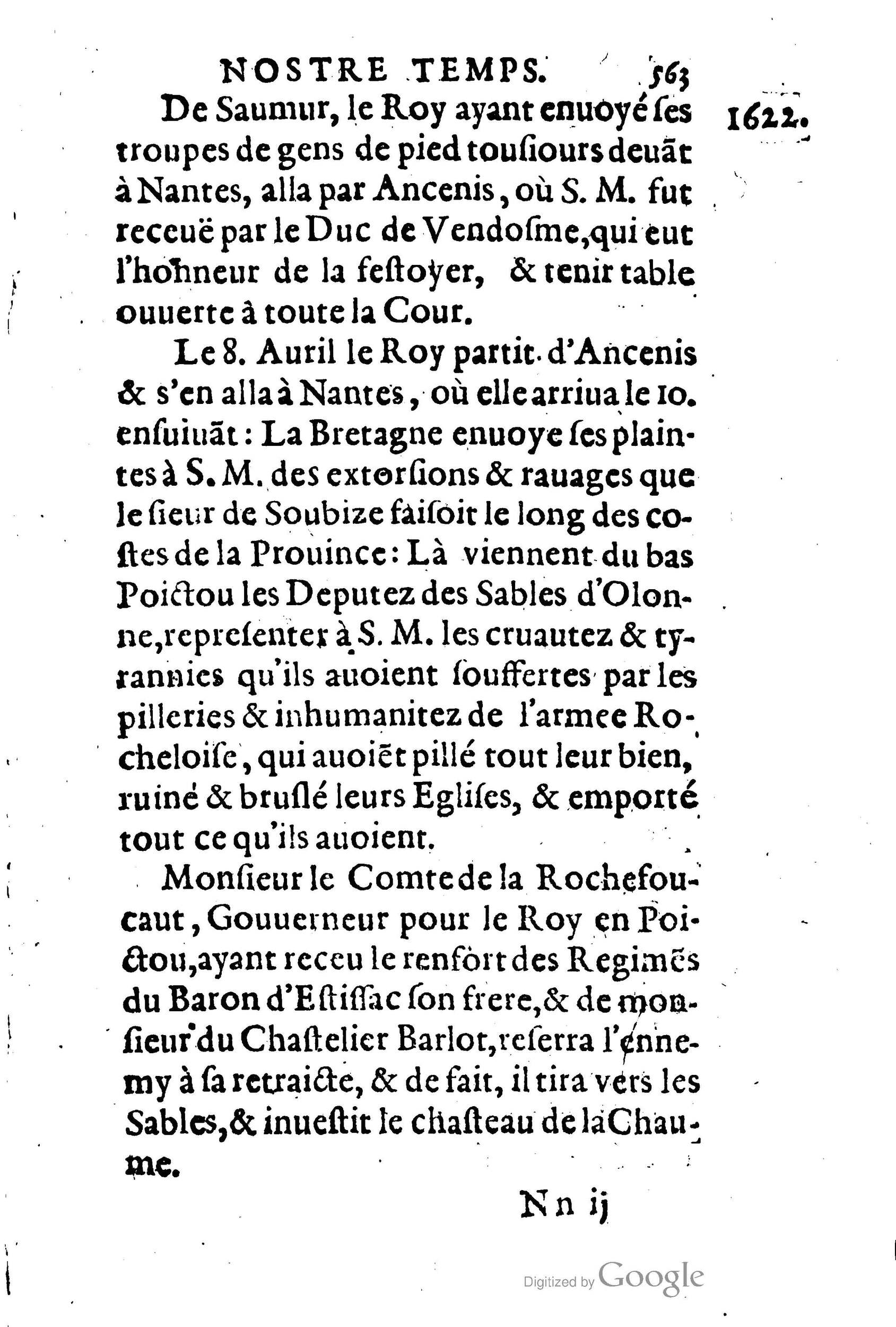 1623 - Joseph Bouillerot - Trésor de l’histoire générale de notre temps - BM Lyon
