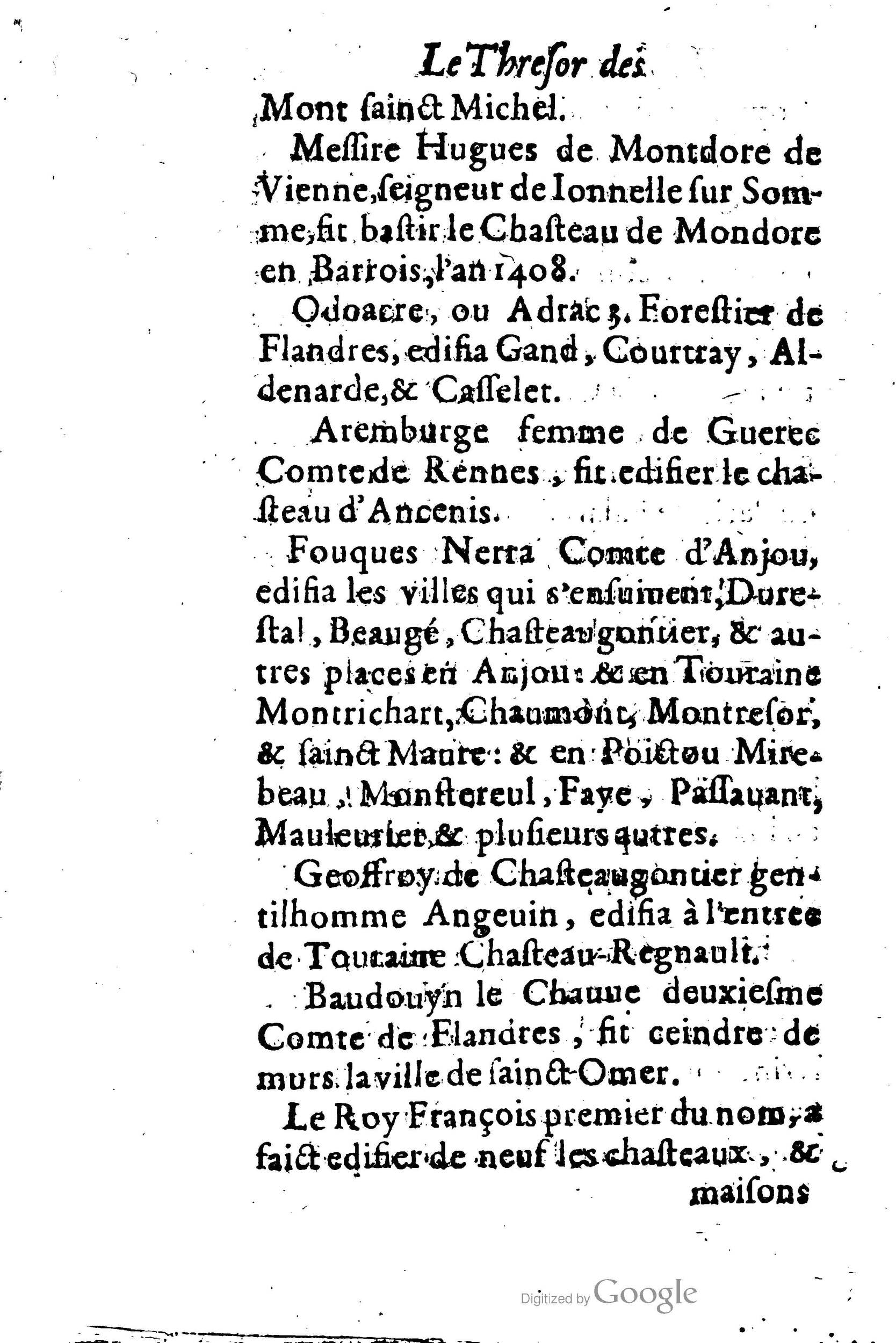 1619 - Jean Corrozet - Trésor des histoires de France - BSB Munich