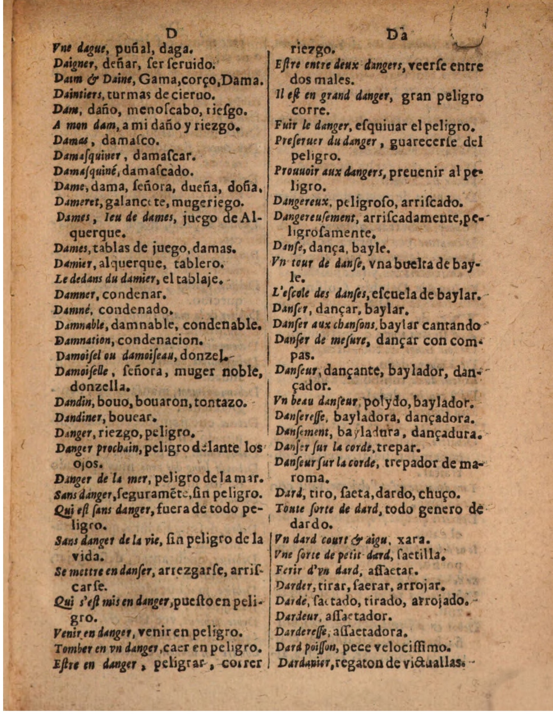 1624 - Hubert Antoine - Trésor des deux langues espagnole et française (Seconde partie) - BSB Munich