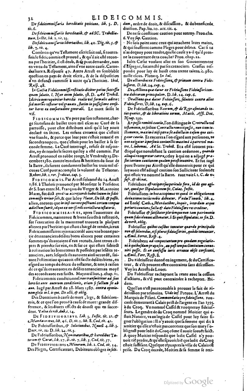 1629 - Veuve Nicolas Buon - Trésor du droit français (21754 T. 2) - BM Lyon