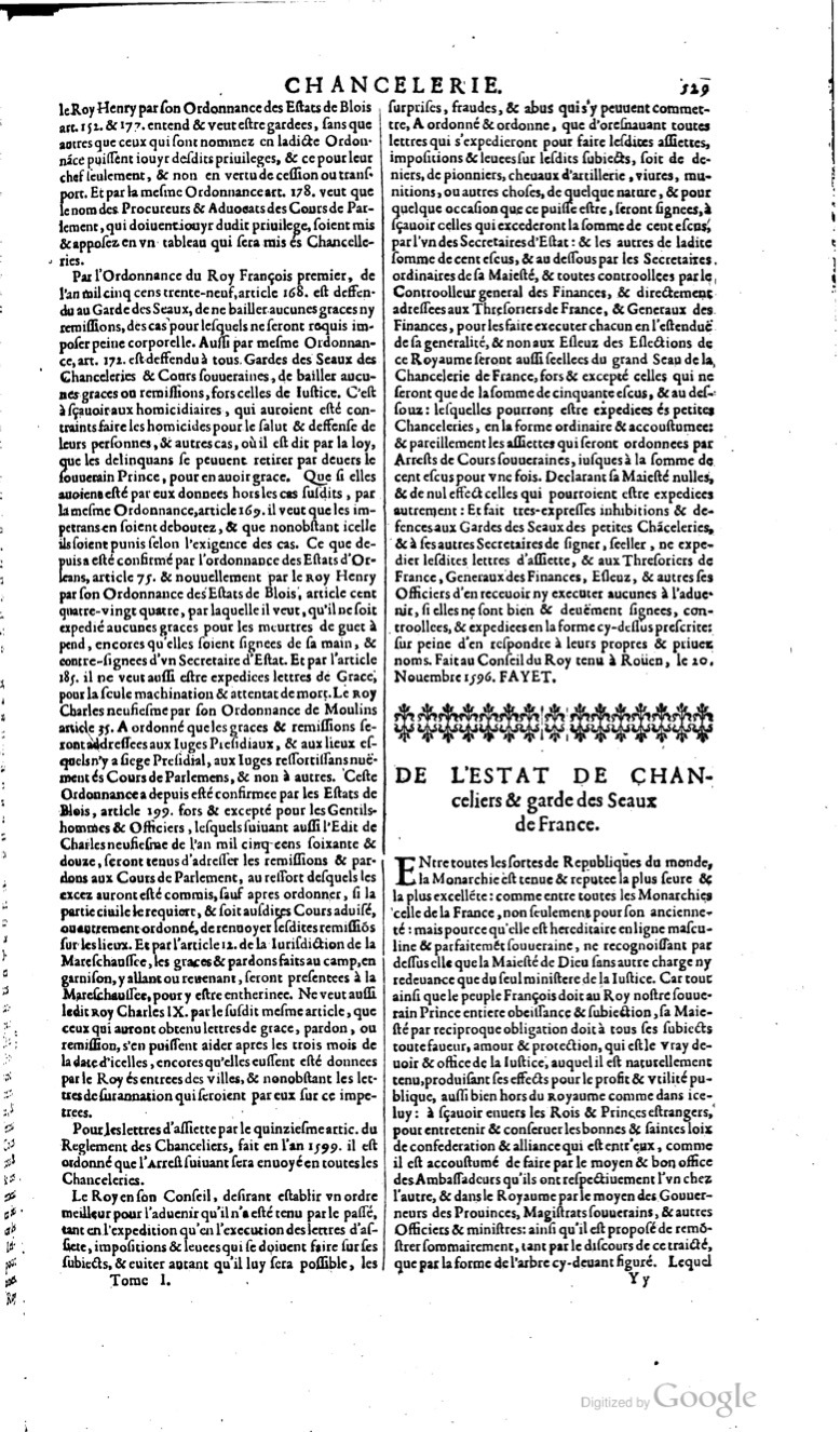 1629 - Veuve Nicolas Buon - Trésor du droit français (29620 T. 1) - BM Lyon