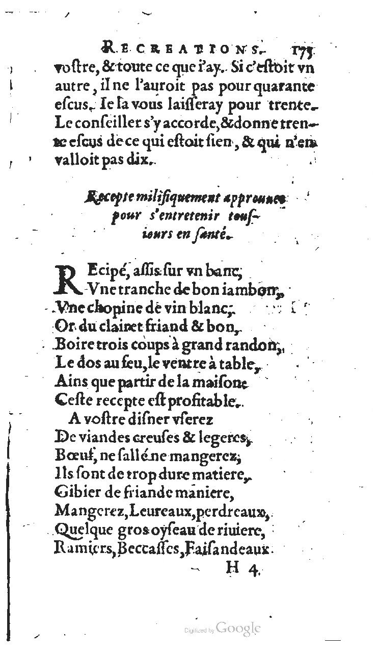 1627 - Jean Delamare - Trésor des récréations - BSB Munich