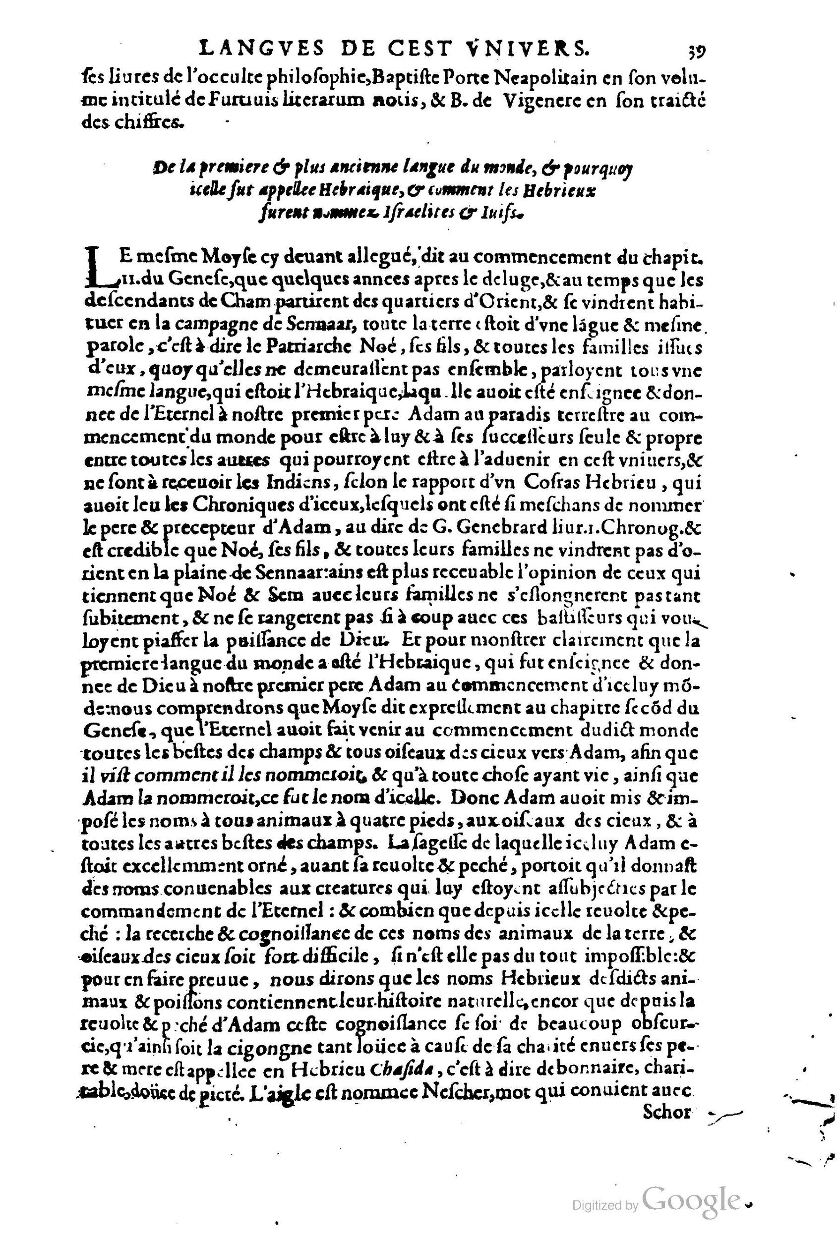 1619 - SHC - Trésor de l’histoire des langues de cet univers - BCU Lausanne