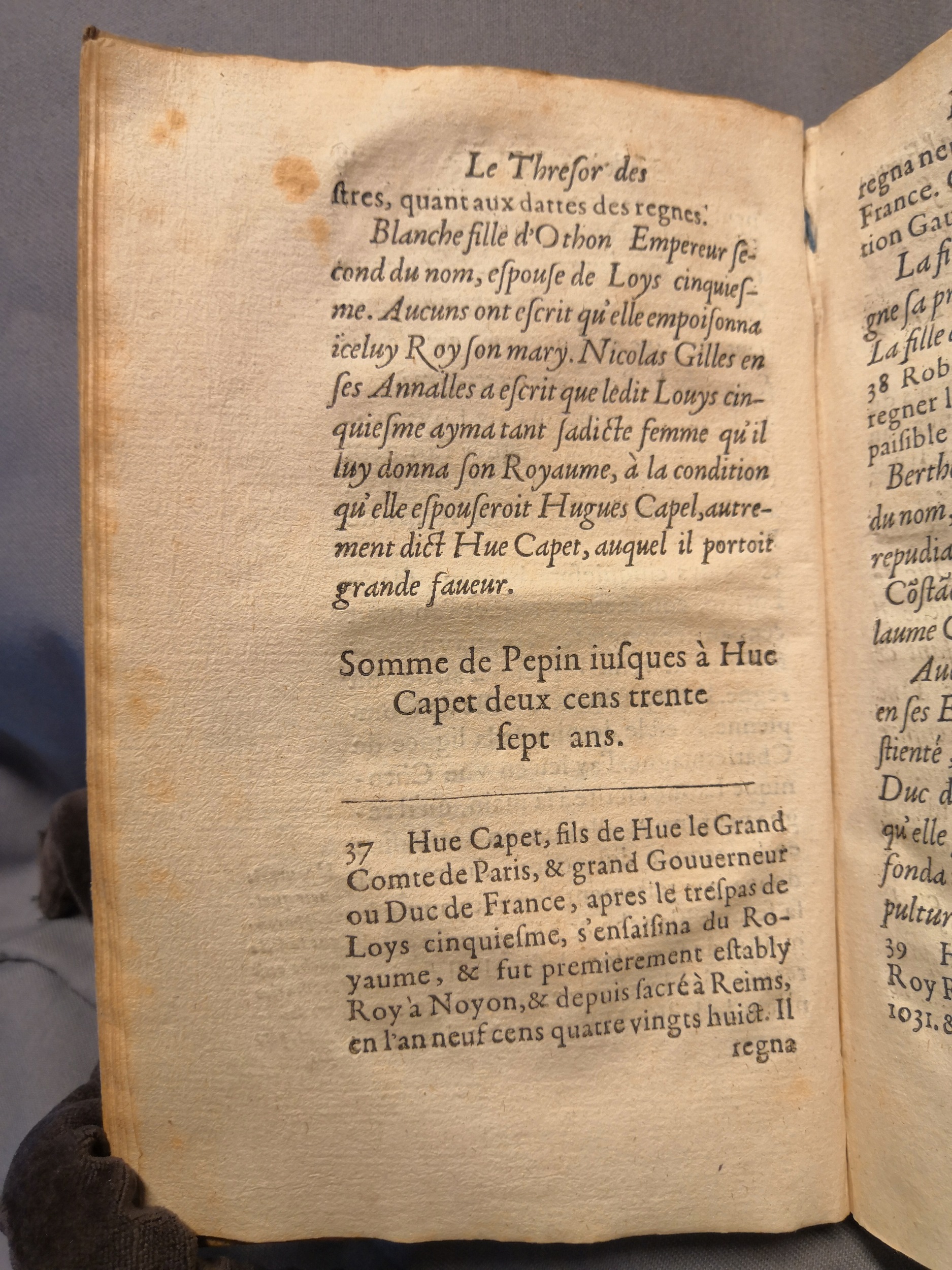 1614 - Jean Corrozet - Trésor des histoires de France - Amsterdam