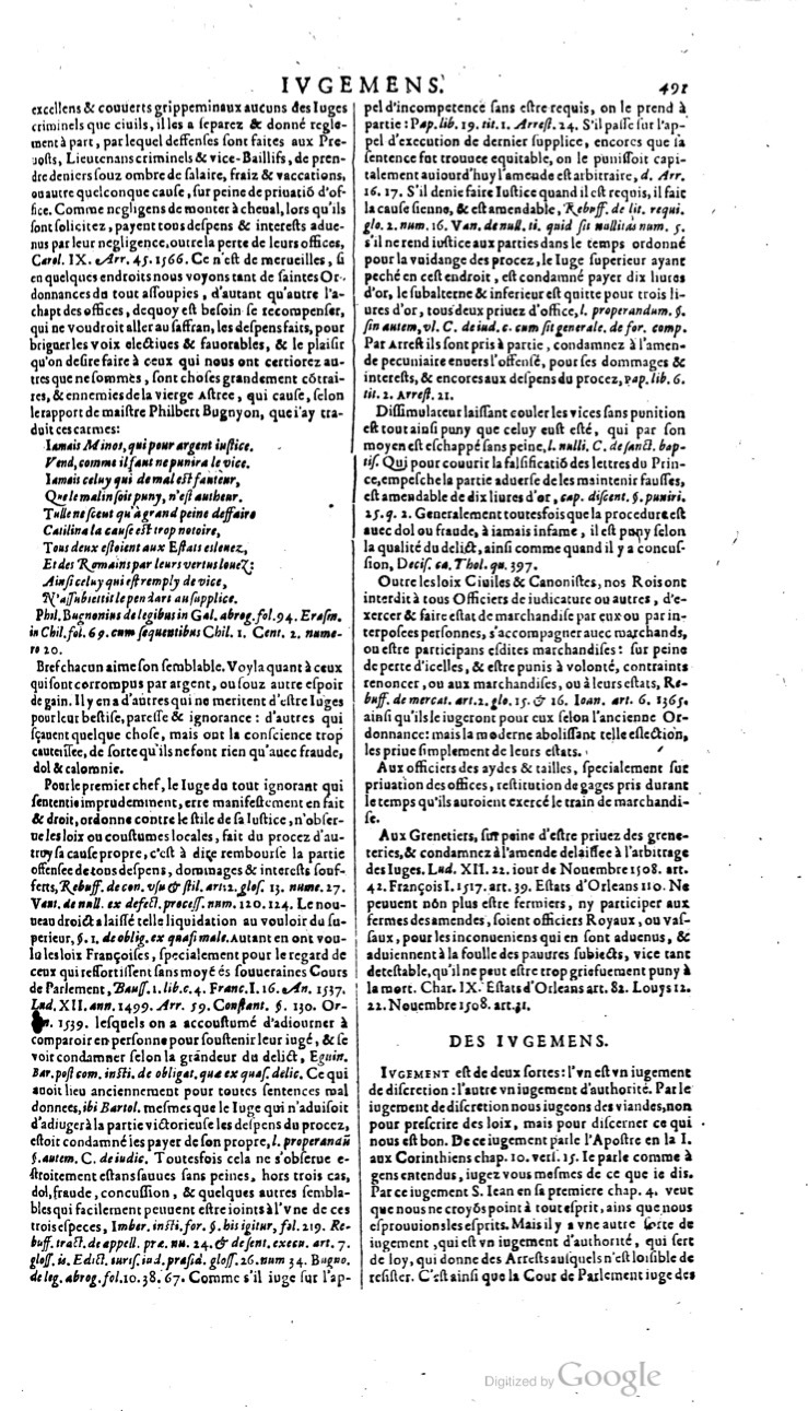 1629 - Veuve Nicolas Buon - Trésor du droit français (21754 T. 2) - BM Lyon