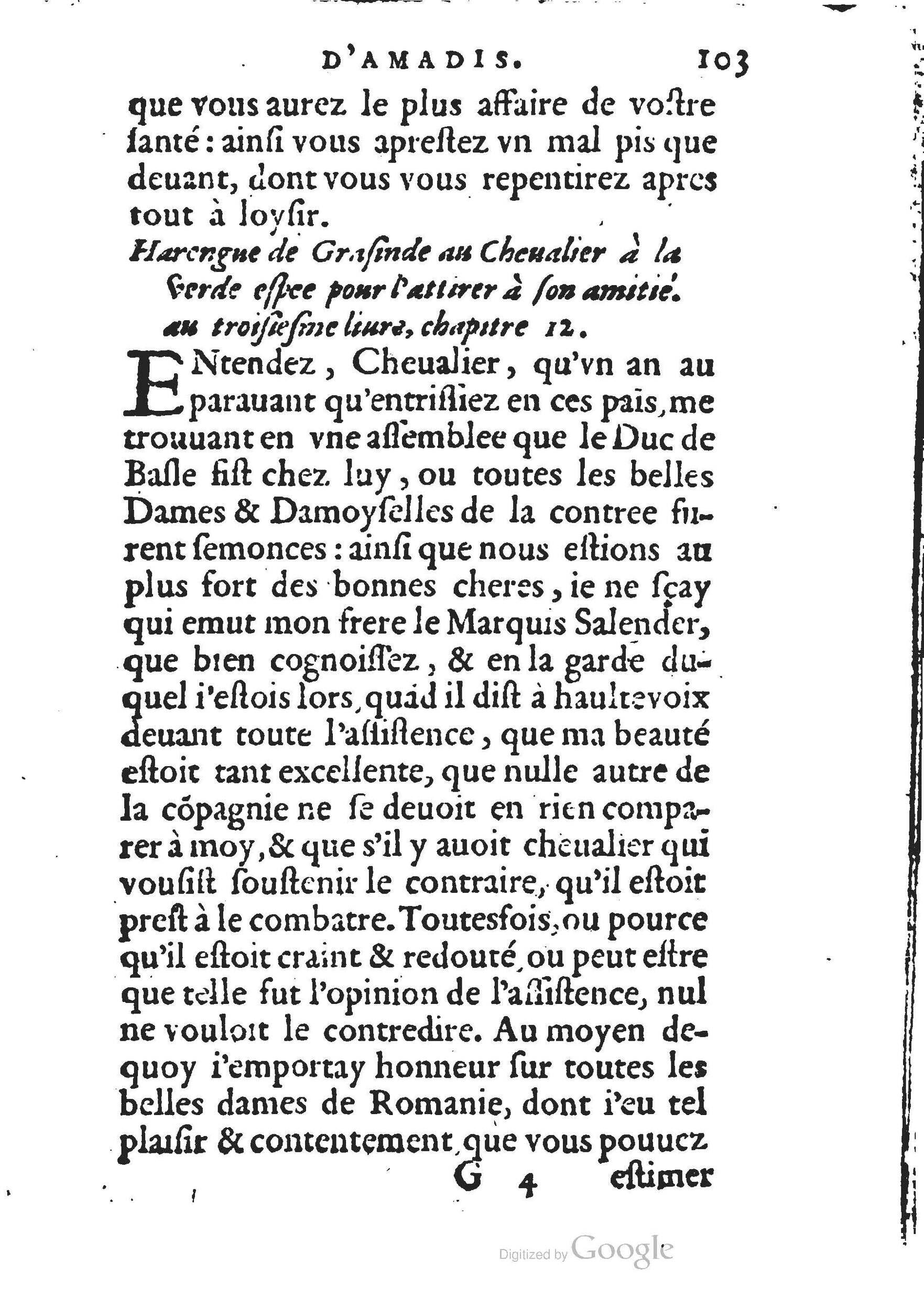 1560 - Jean d’Ogerolles et Gabriel Cotier Lyon - Trésor des Amadis - BSB Munich