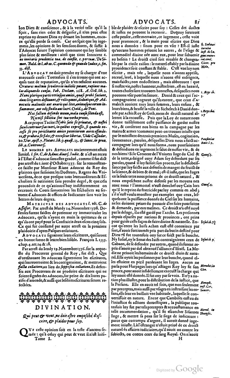 1629 - Veuve Nicolas Buon - Trésor du droit français (21754 T. 1) - BM Lyon