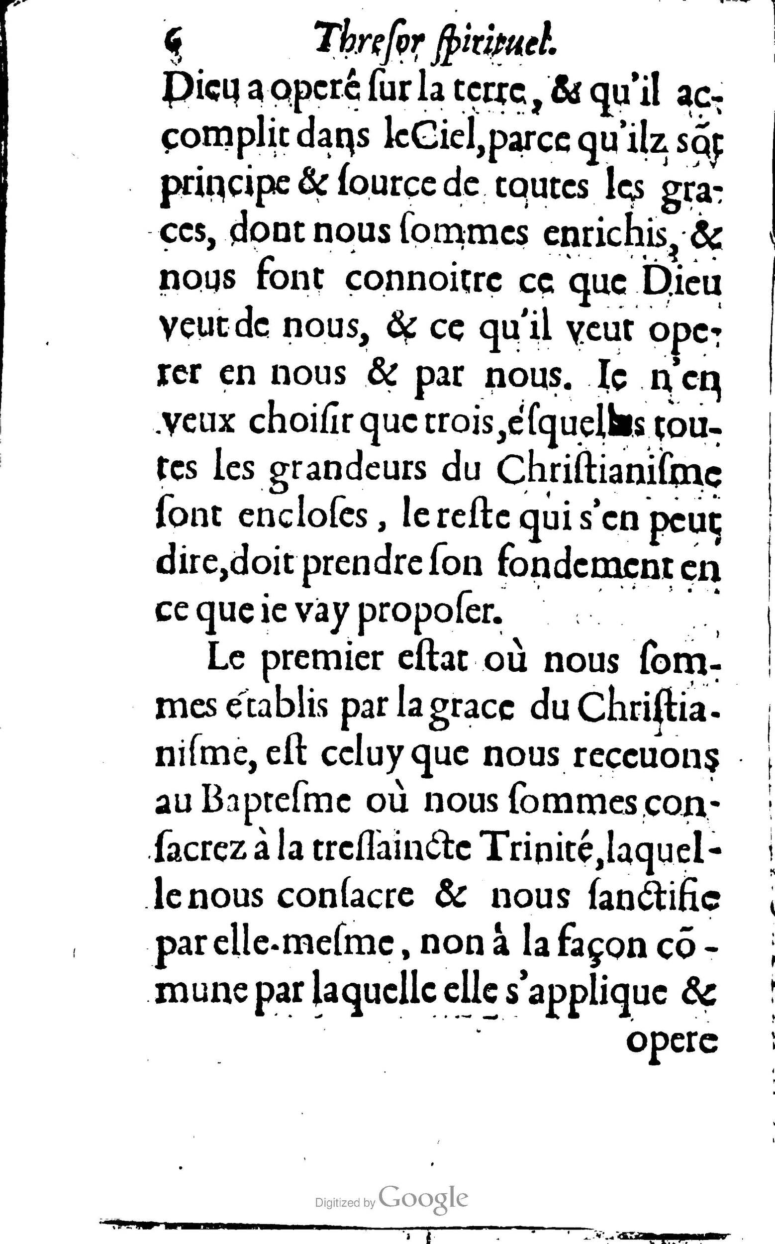 1633 - François Waudré - Trésor spirituel contenant les excellences du christianisme - BM Lyon