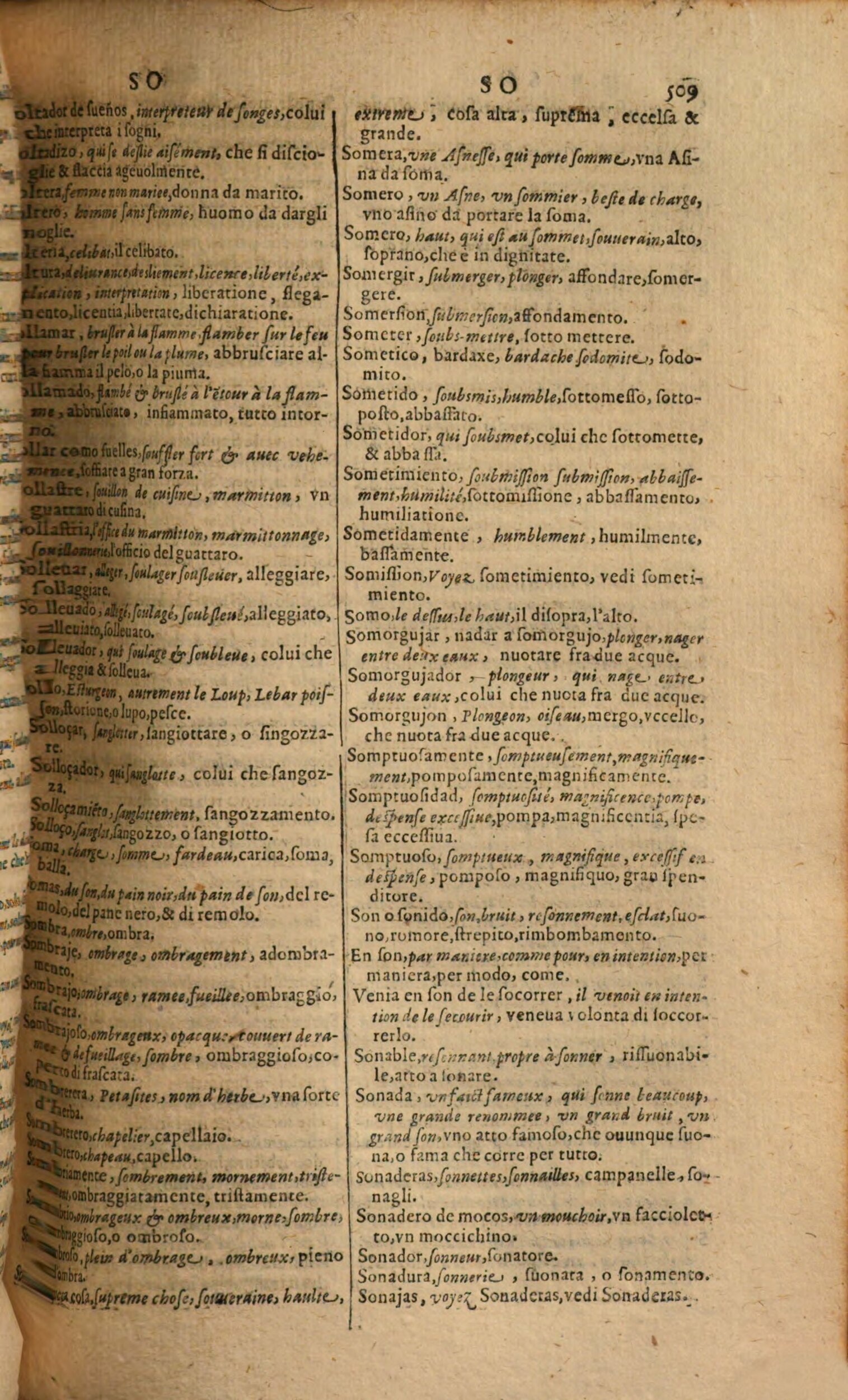 1617 - Samuel Crespin - Trésor des trois langues espagnole, française et italienne (Première partie) - Regensburg
