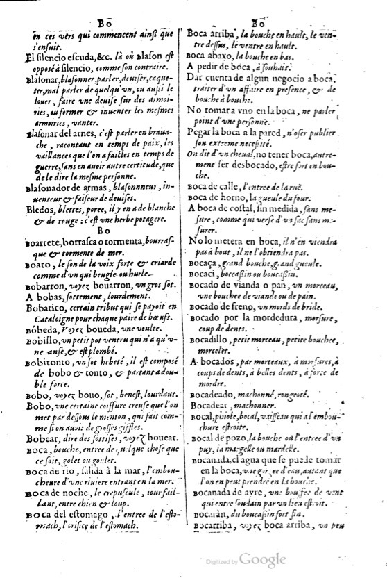 1621 - Adrian Tiffaine - Trésor des deux langues espagnole et française - BM Lyon