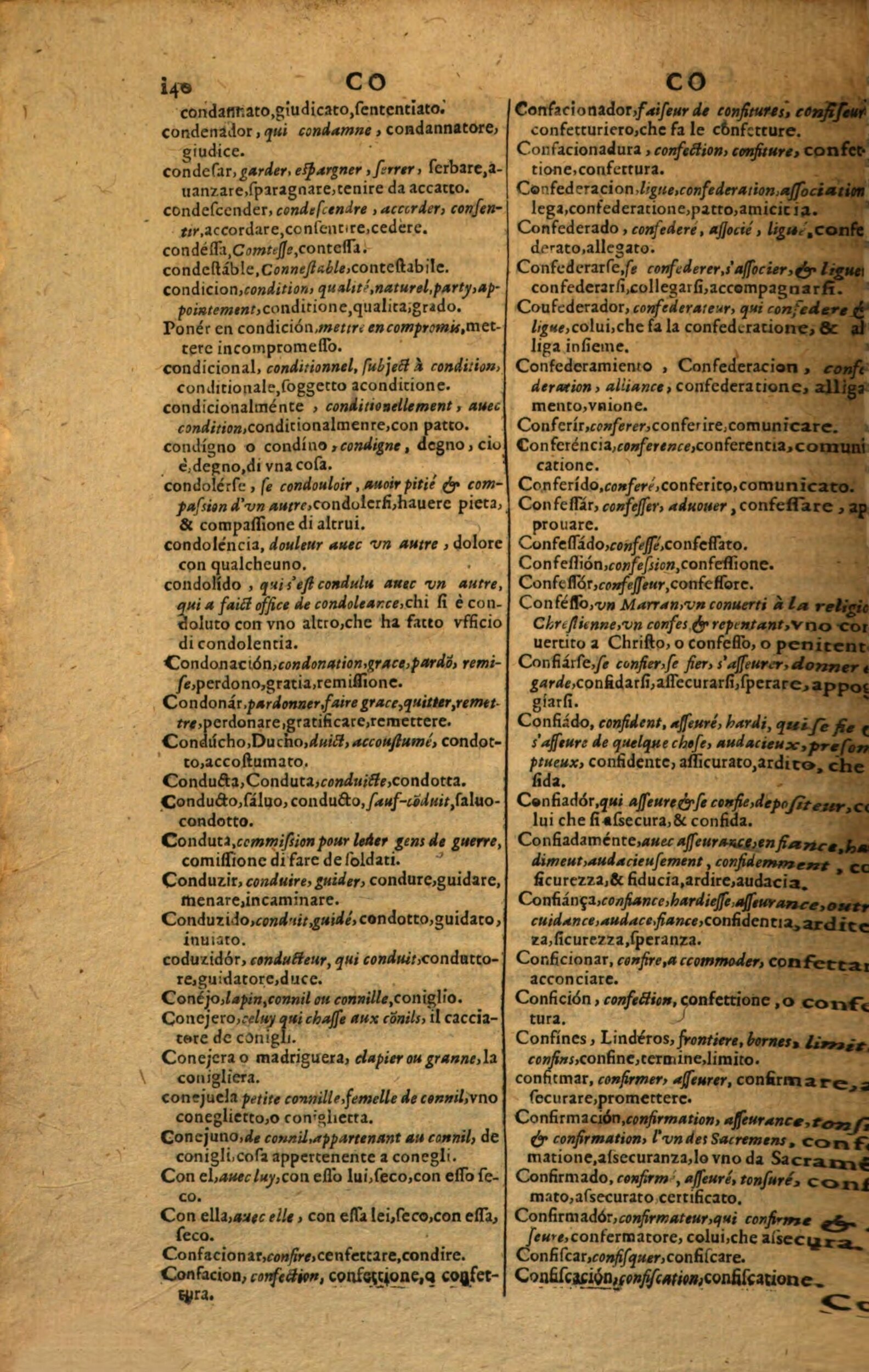 1617 - Samuel Crespin - Trésor des trois langues espagnole, française et italienne (Première partie) - Regensburg