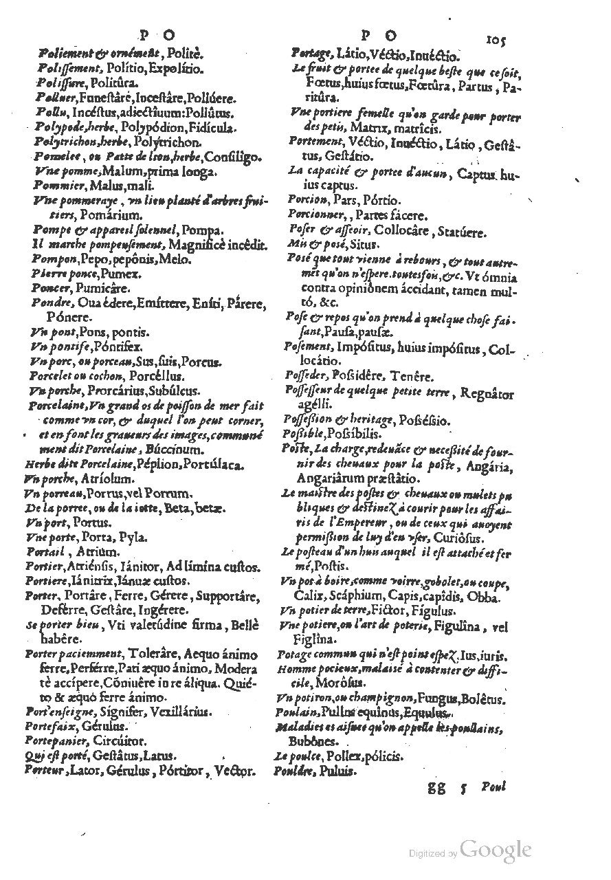 1558 - Guillaume Rouillé - Trésor des mots et traits français - BSB Munich