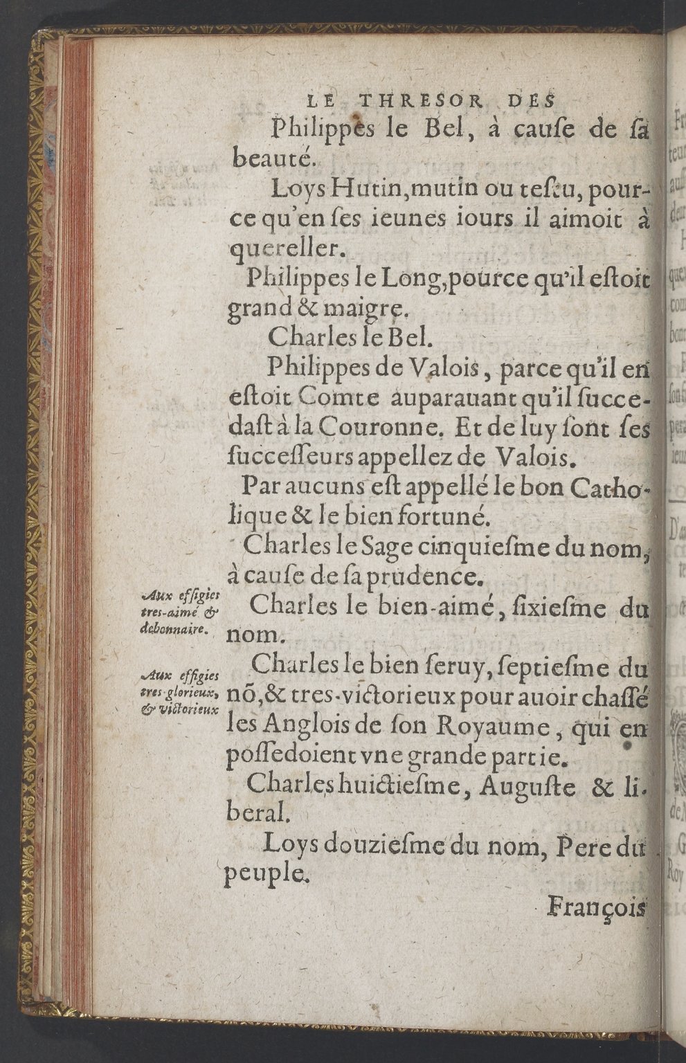 1603 - Galiot Corrozet - Trésor des histoires de France - BnF Tolbiac