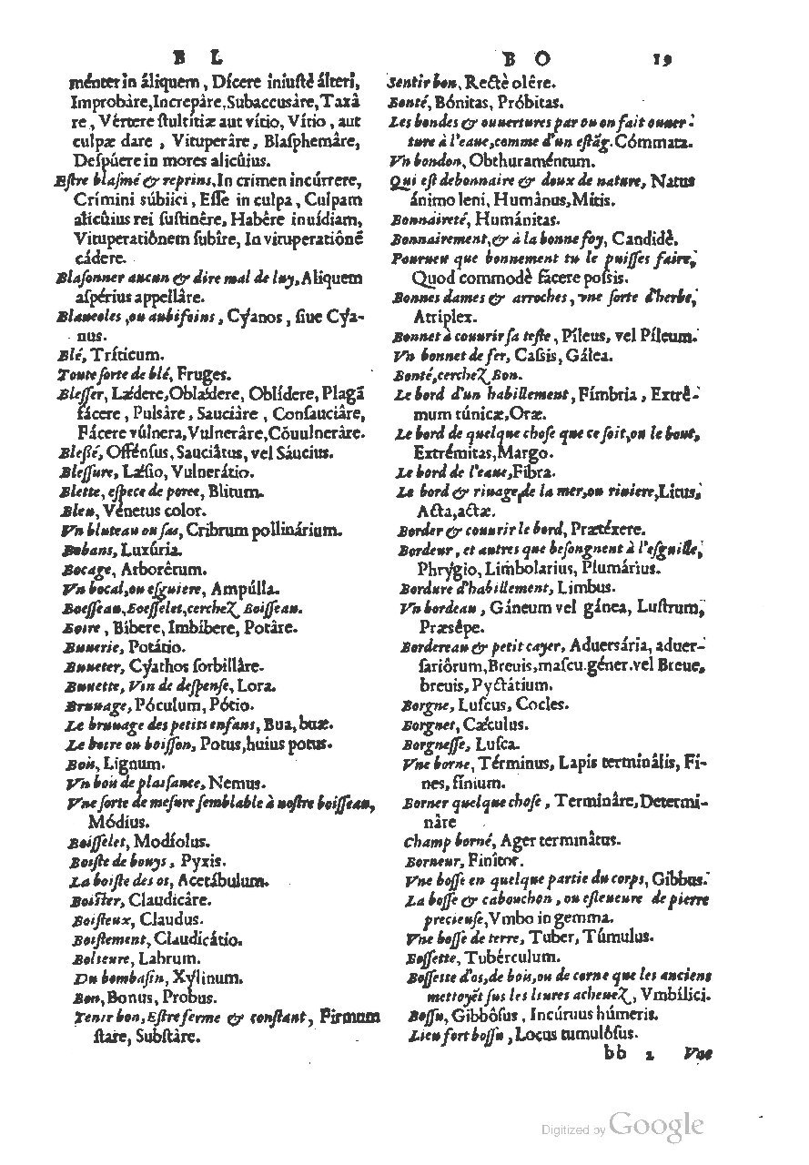 1558 - Guillaume Rouillé - Trésor des mots et traits français - BSB Munich