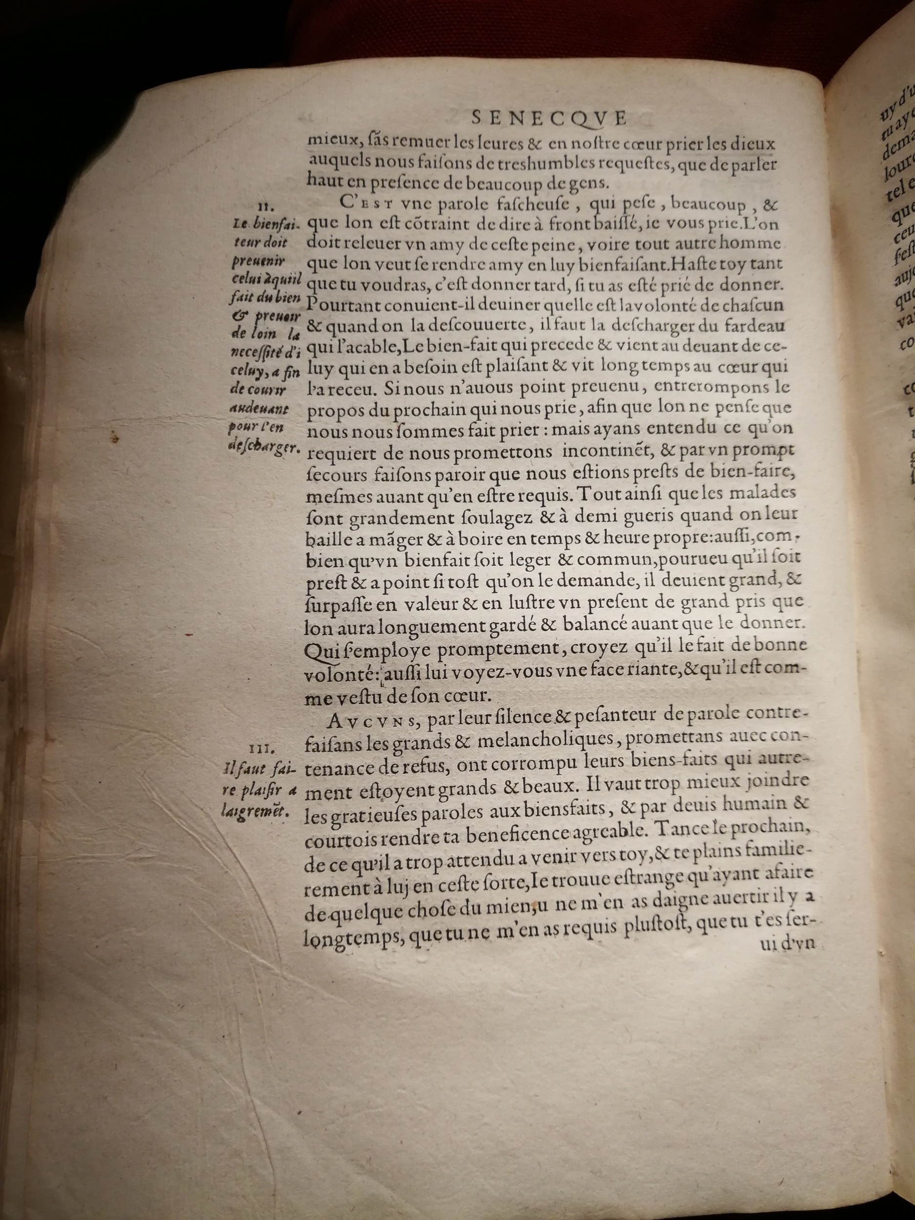 1595 - Jean Houzé - Œuvres morales et mêlées de Sénèque, Trésor de philosophie morale - T. 1 - BnF