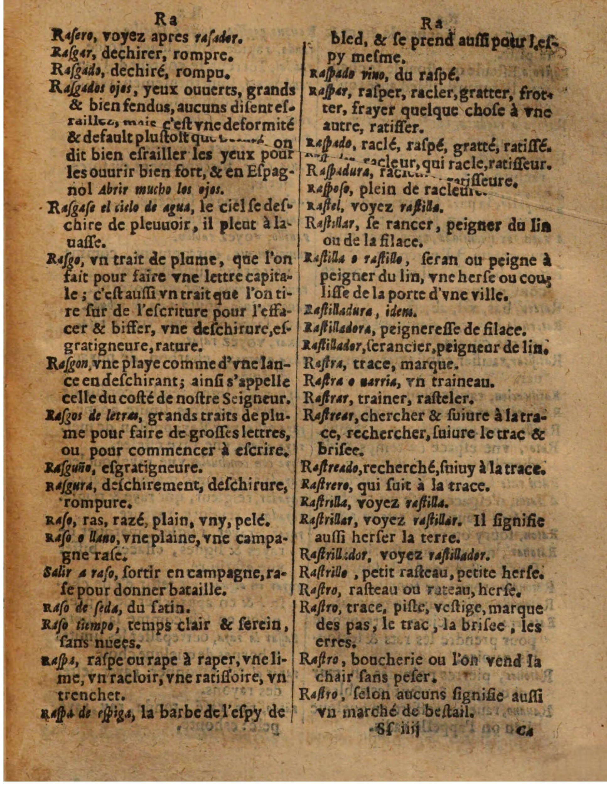 1625 - Hubert Antoine - Trésor des deux langues espagnole et française - Augsbourg
