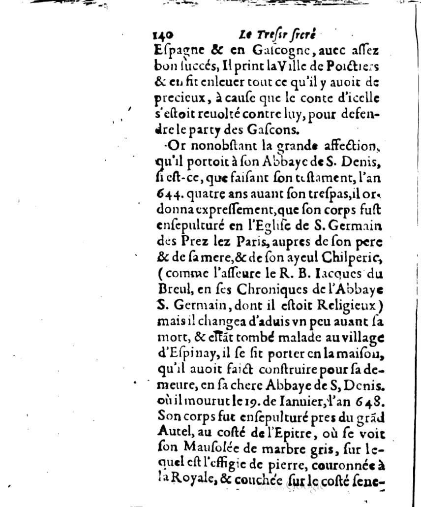 1636 - Jean Billaine - Trésor sacré ou inventaire des saintes reliques - British Library