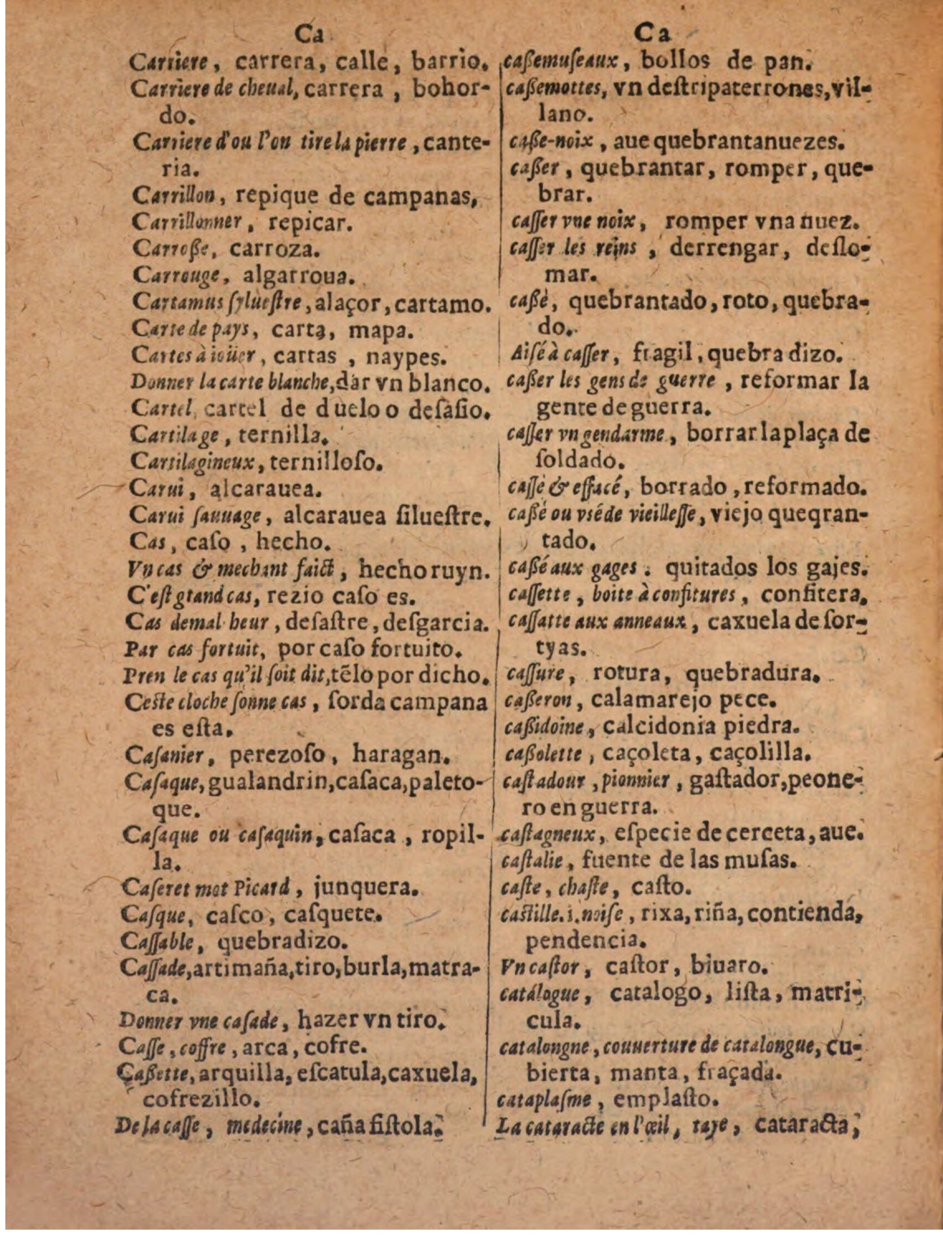 1624 - Hubert Antoine - Trésor des deux langues espagnole et française (Seconde partie) - BSB Munich