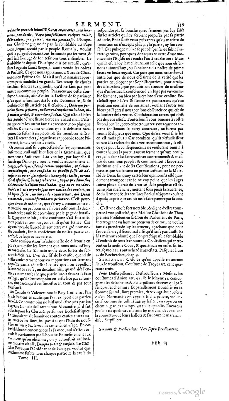 1629 - Veuve Nicolas Buon - Trésor du droit français (21754 T. 3) - BM Lyon