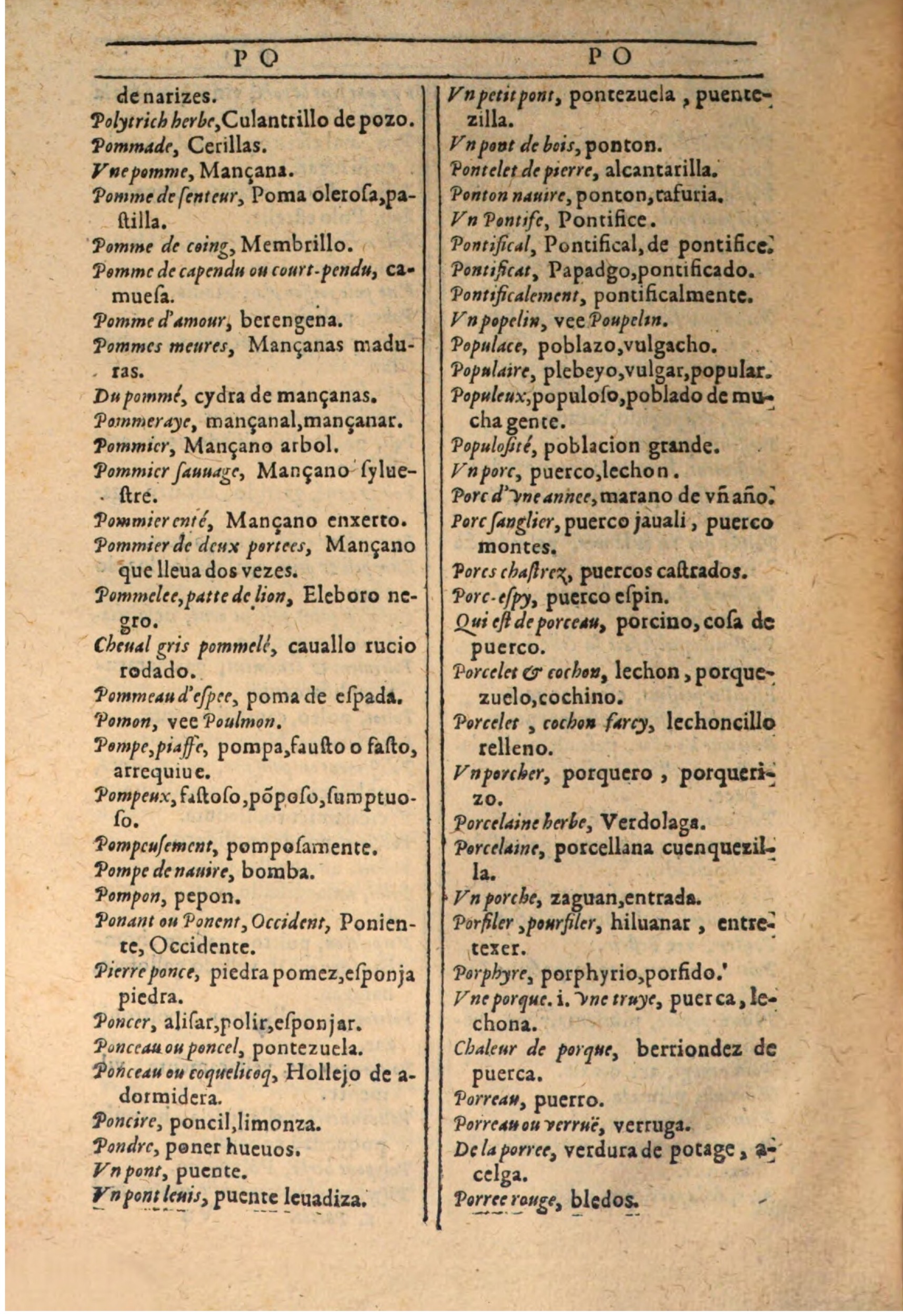 1607 - Marc Orry - Trésor des deux langues espagnole et française (Seconde partie) - BSB Munich