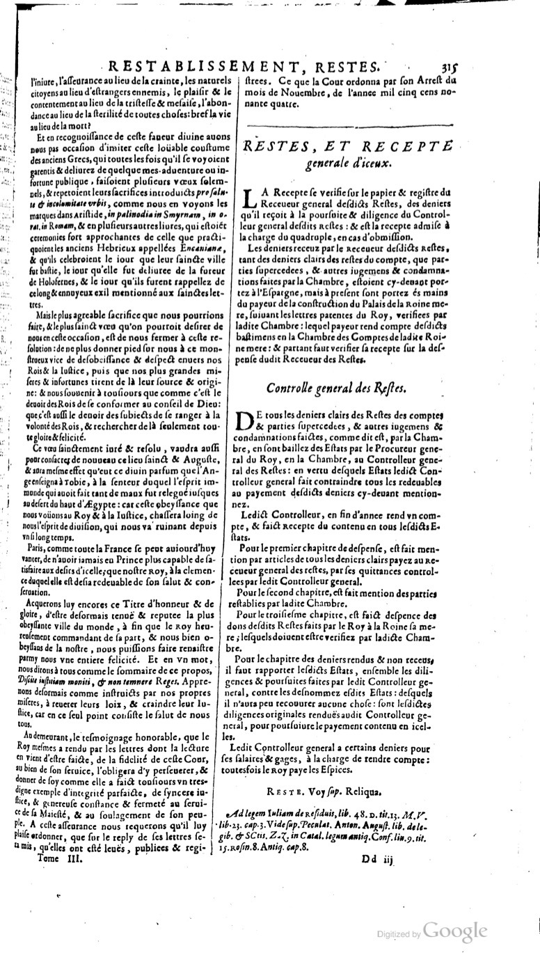 1629 - Veuve Nicolas Buon - Trésor du droit français (21754 T. 3) - BM Lyon