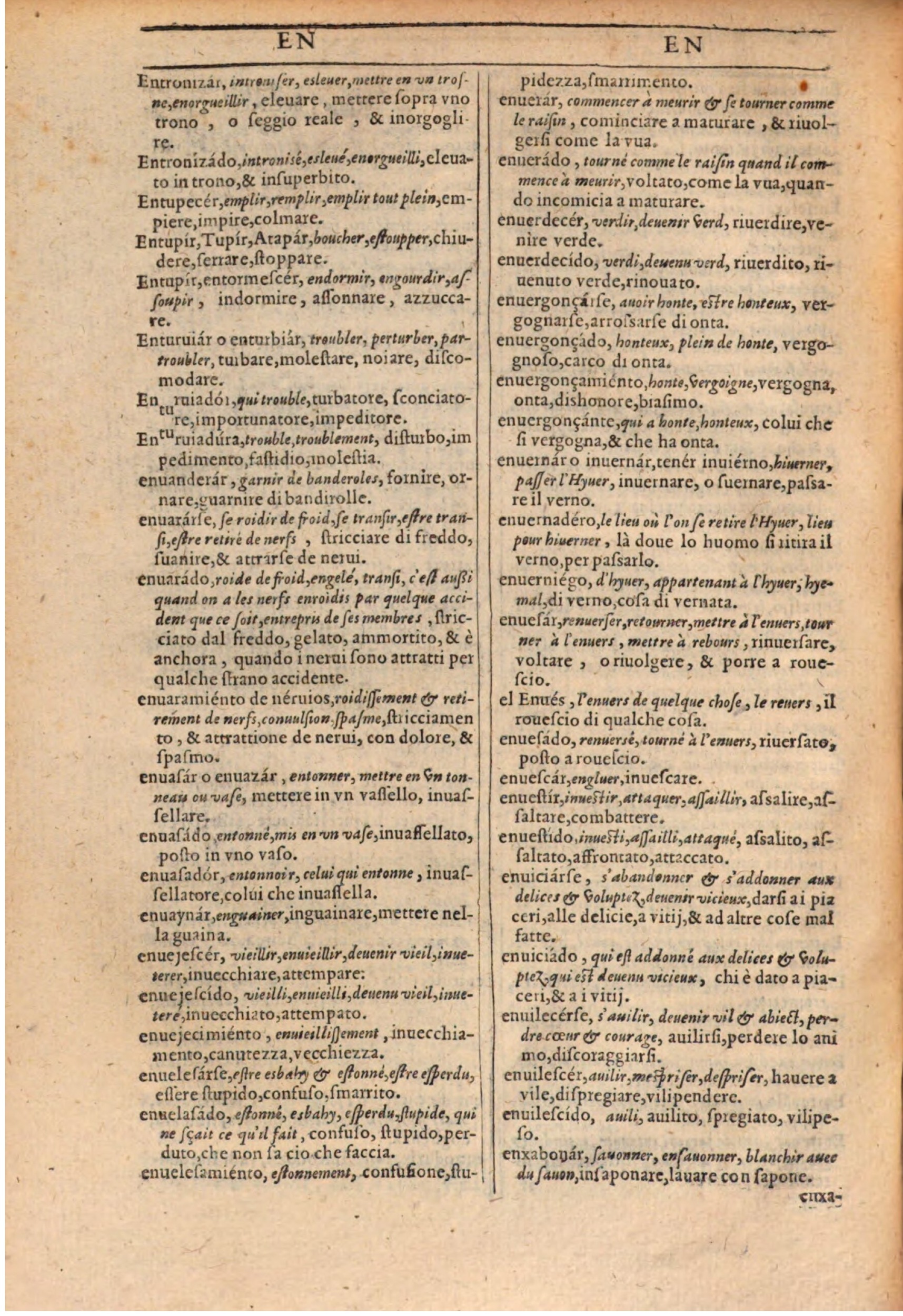 1609 - Philippe Albert et Alexandre Pernet - Trésor des trois langues française, italienne et espagnole (Première partie) - BSB Munich