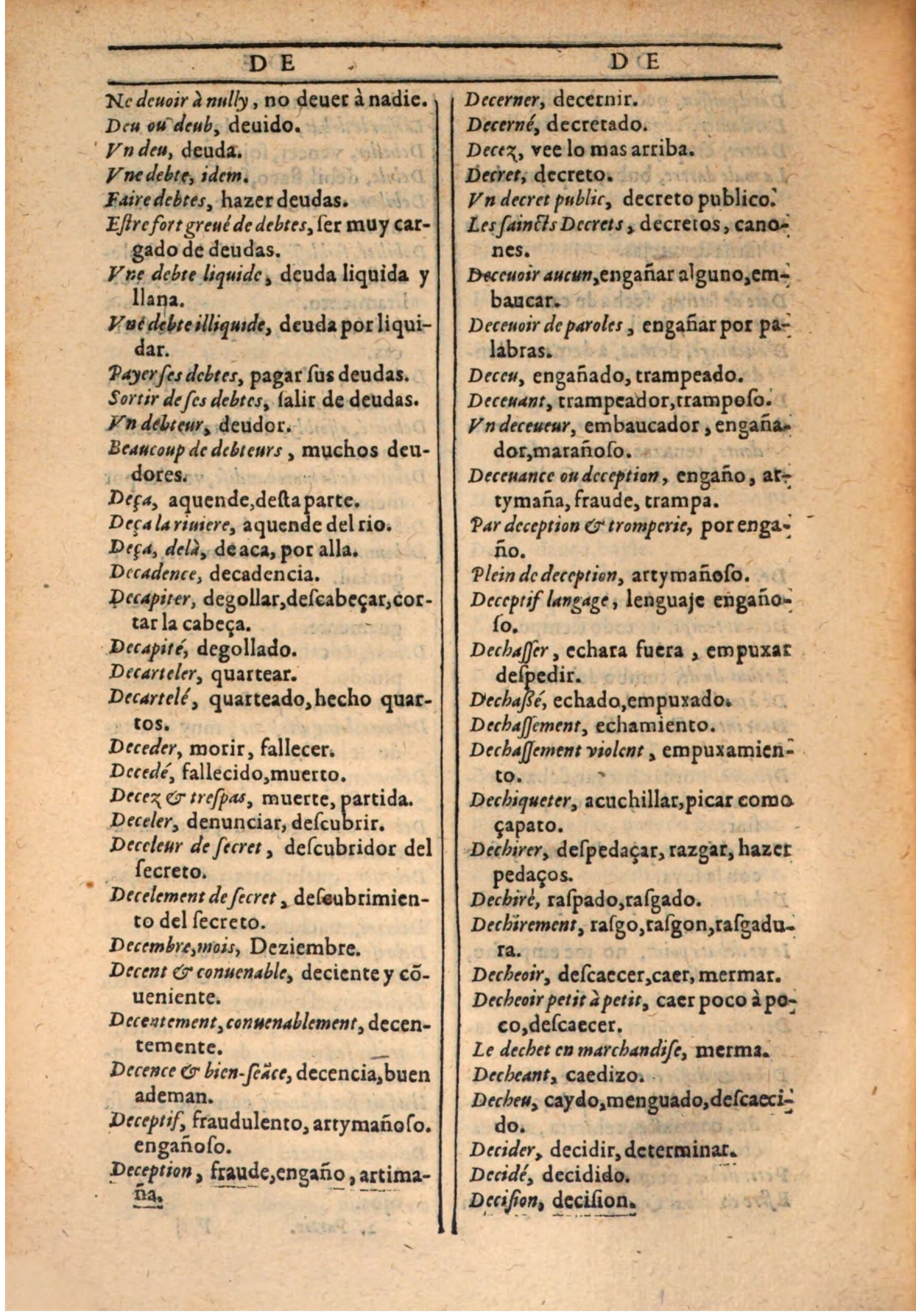 1607 - Marc Orry - Trésor des deux langues espagnole et française (Seconde partie) - BSB Munich