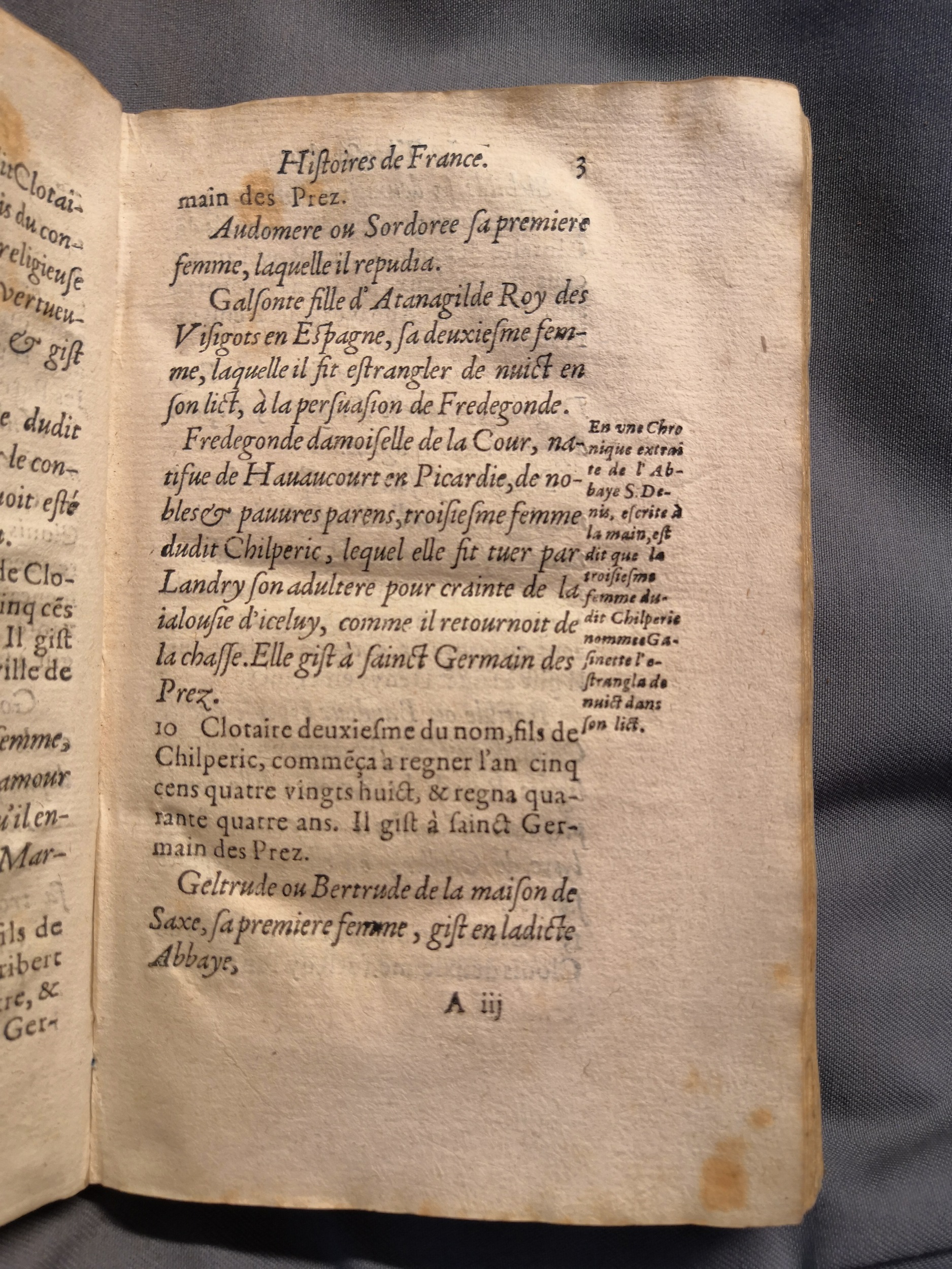 1614 - Jean Corrozet - Trésor des histoires de France - Amsterdam