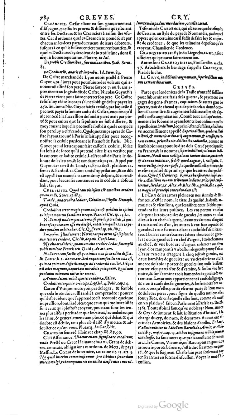 1629 - Veuve Nicolas Buon - Trésor du droit français (29620 T. 1) - BM Lyon 1629 - Veuve Nicolas Buon - Trésor du droit français (29620 T. 1) - BM Lyon