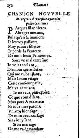 1623 - Jacques Cailloüé - Trésor ou recueil des chansons amoureuses - British Library
