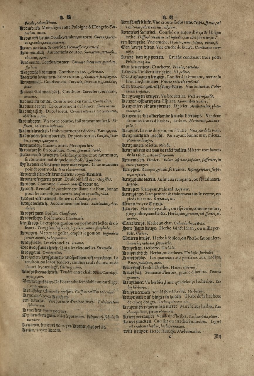 1573 - Christophe Plantin - Trésor du langage bas-allemand - Greifswald