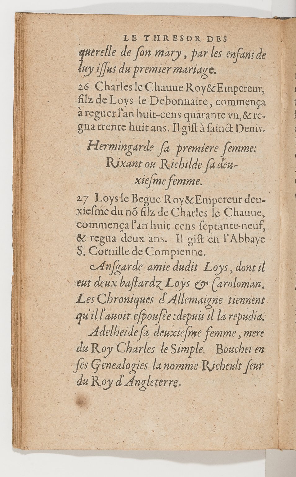 1583 - Galiot Corrozet - Trésor des histoires de France - BnF
