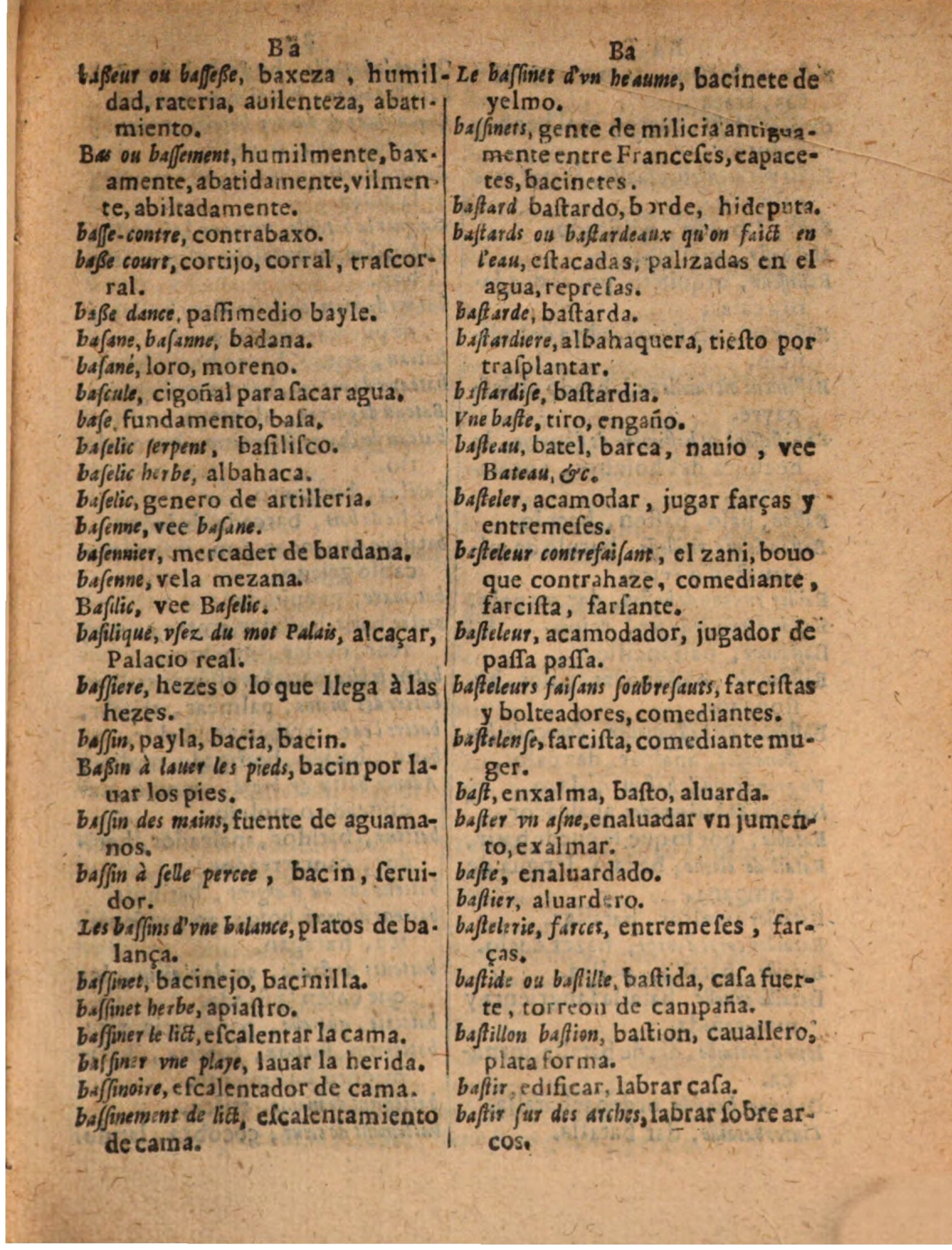 1624 - Hubert Antoine - Trésor des deux langues espagnole et française (Seconde partie) - BSB Munich