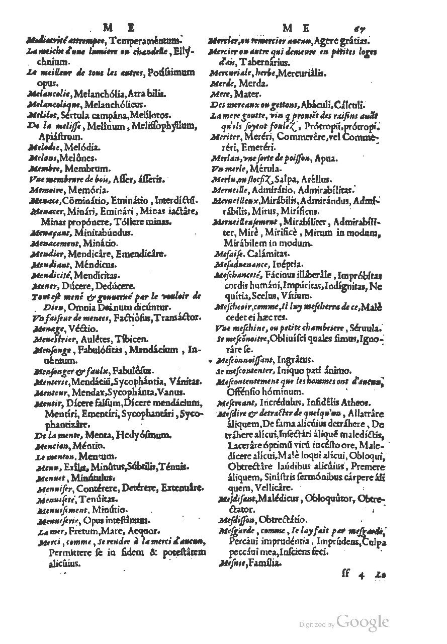 1558 - Guillaume Rouillé - Trésor des mots et traits français - BSB Munich