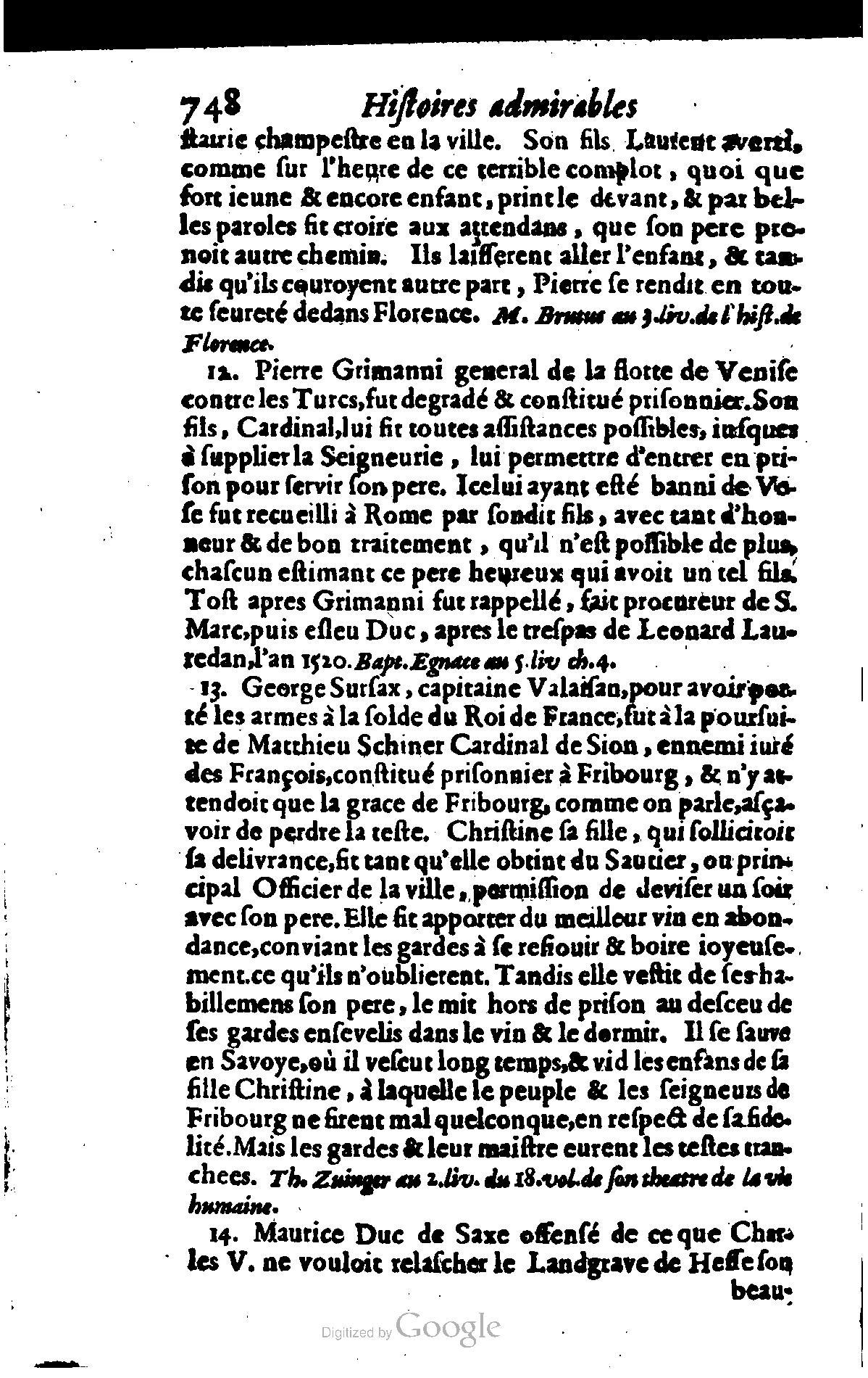 1628 - Jacques Crespin - Trésor d’histoires admirables et mémorables - BSB Munich