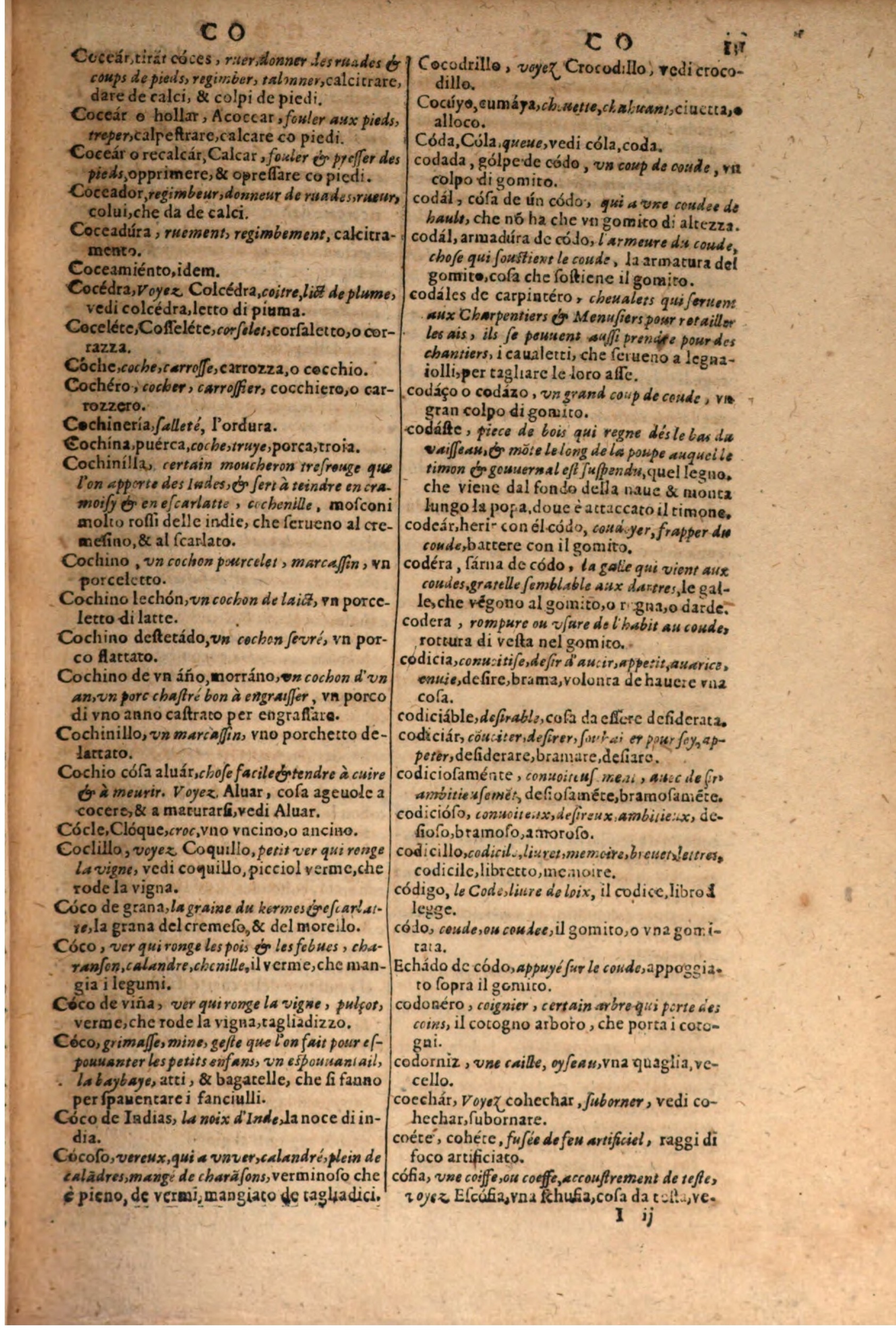 1606 - Samuel Crespin - Thresor des trois langues, francoise, italiene et espagnolle - BSB Munich