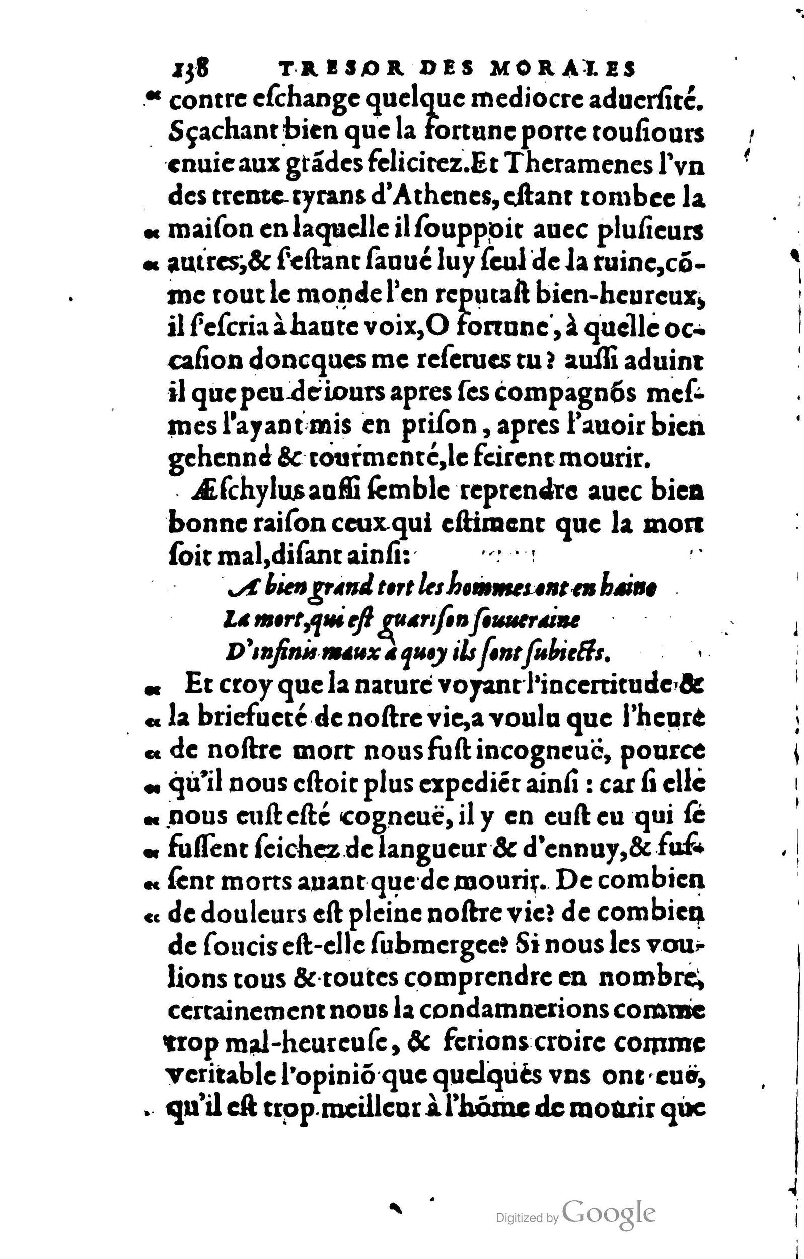 1578 - Jean Poupy - Trésor des morales de Plutarque - BSB Munich