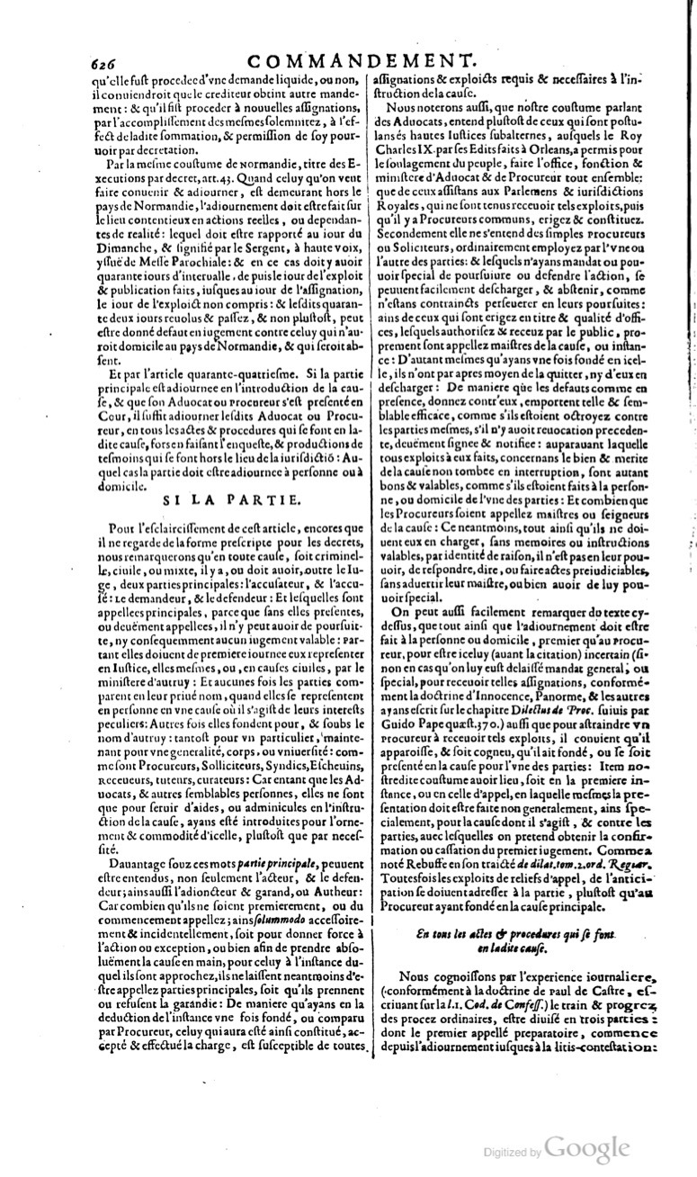 1629 - Veuve Nicolas Buon - Trésor du droit français (29620 T. 1) - BM Lyon