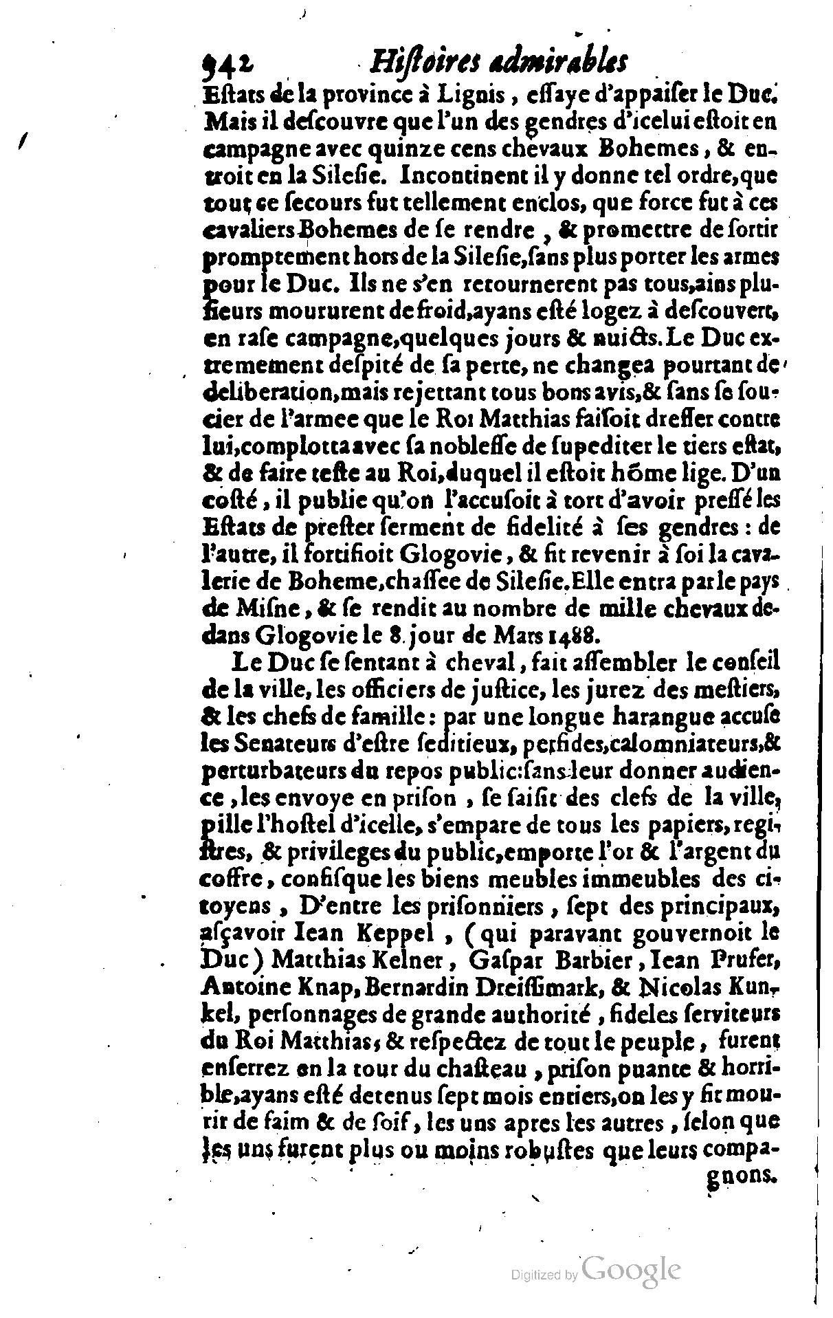 1628 - Jacques Crespin - Trésor d’histoires admirables et mémorables - BSB Munich
